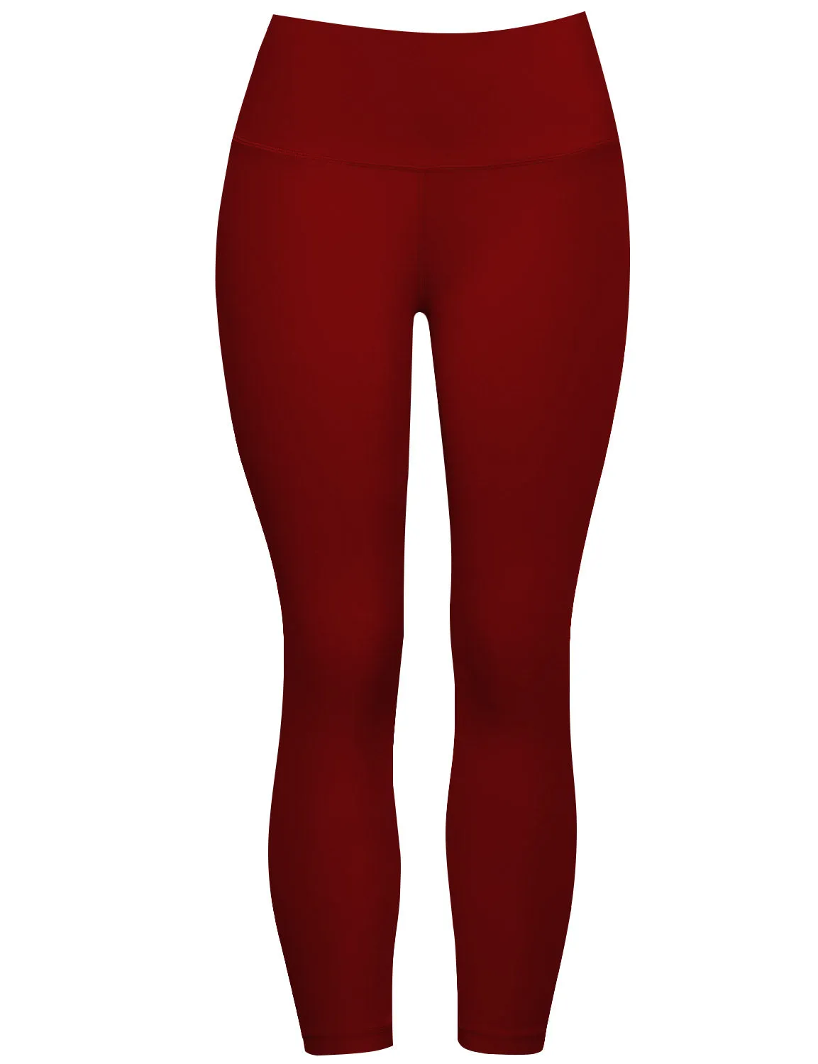 22" High Waist Crop Tight Capris cherryred