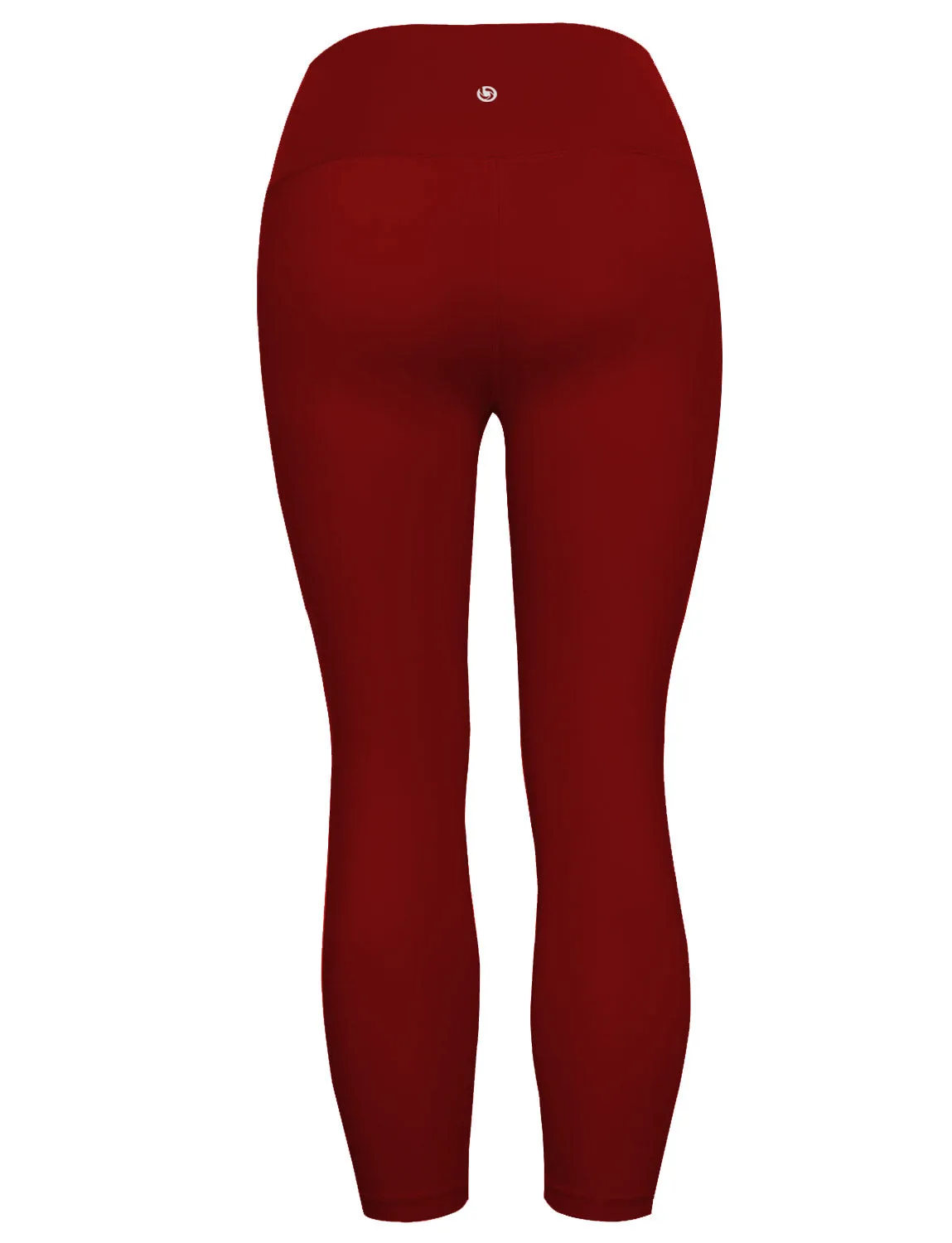 22" High Waist Crop Tight Capris cherryred