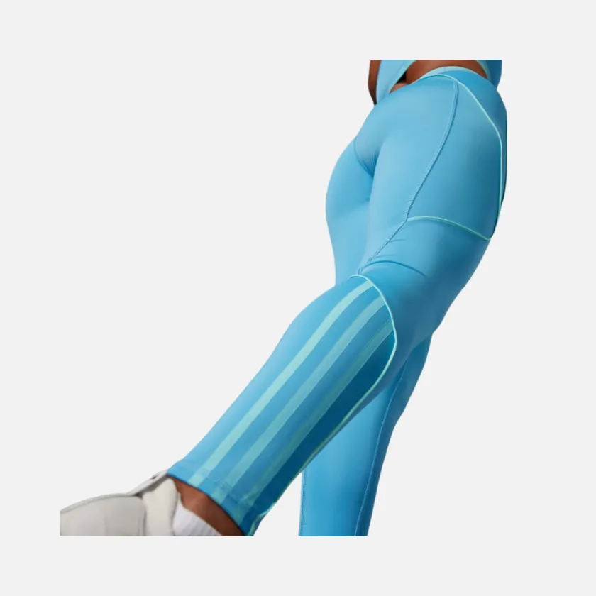 Adidas Hyperglam Color pop Full Length Women's Training Tight -Semi Blue Burst/Flash Aqua