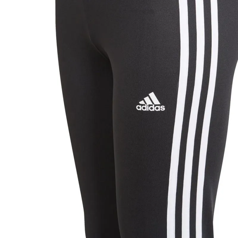 Adidas Junior D2M 3 Stripes Tight Leggings - Black