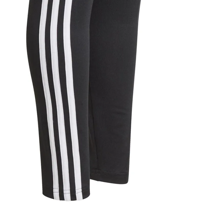 Adidas Junior D2M 3 Stripes Tight Leggings - Black