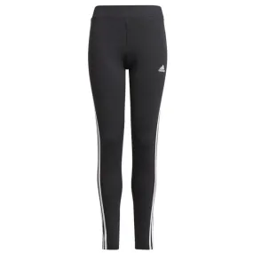 Adidas Junior D2M 3 Stripes Tight Leggings - Black