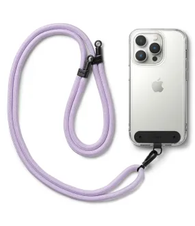 Adjustable Crossbody Polyester Rope Lanyard (Holder Link Strap) - Purple