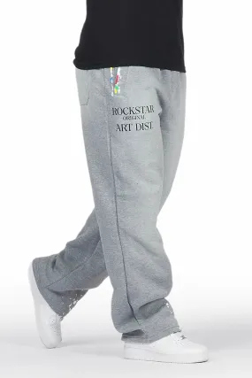 Alix Heather Grey Baggy Fit Sweatpants