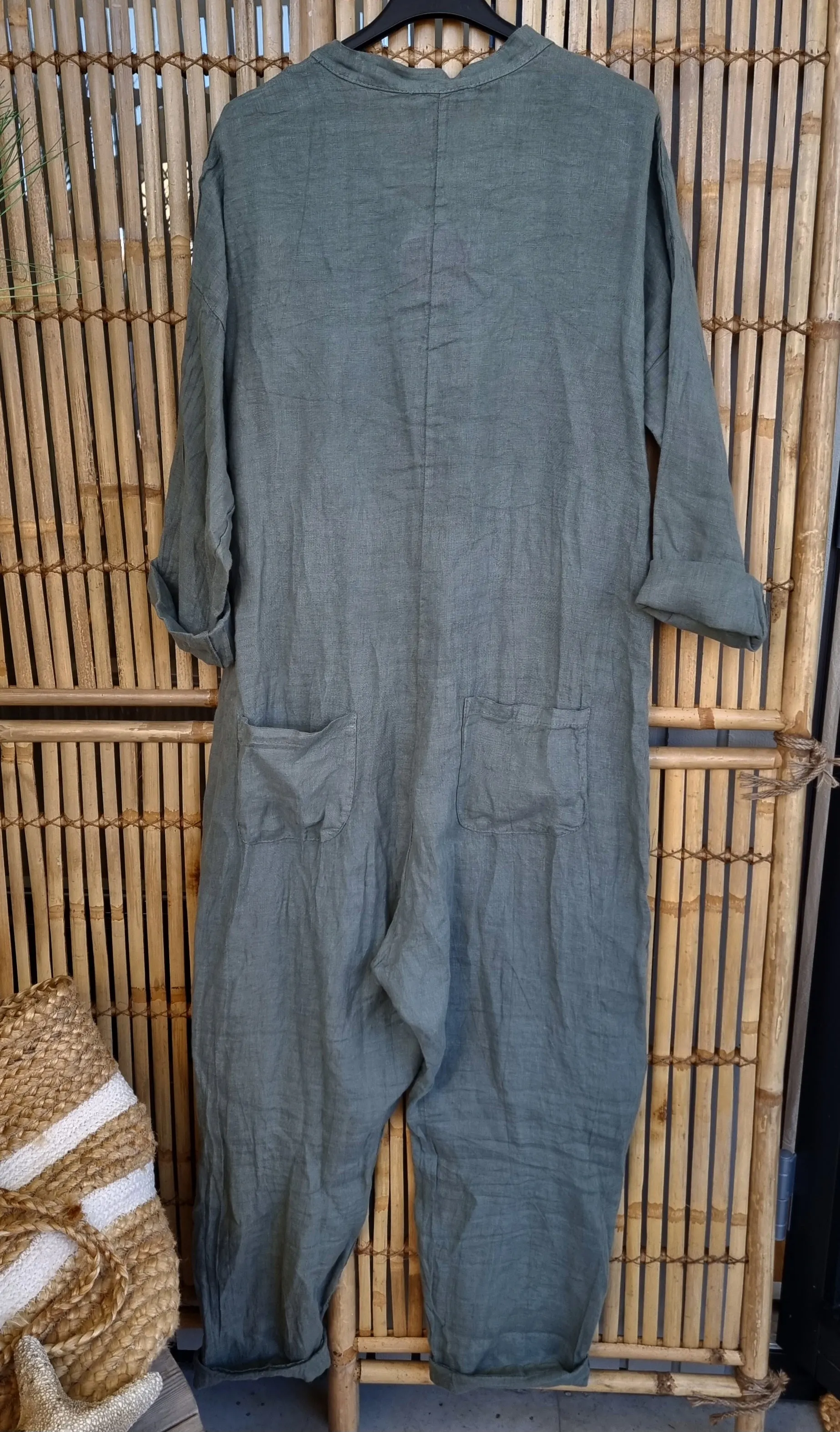 Alwa Linen Jumpsuit Kaki