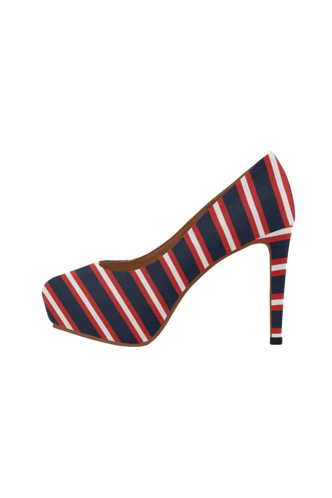 Americana Striped High Heels