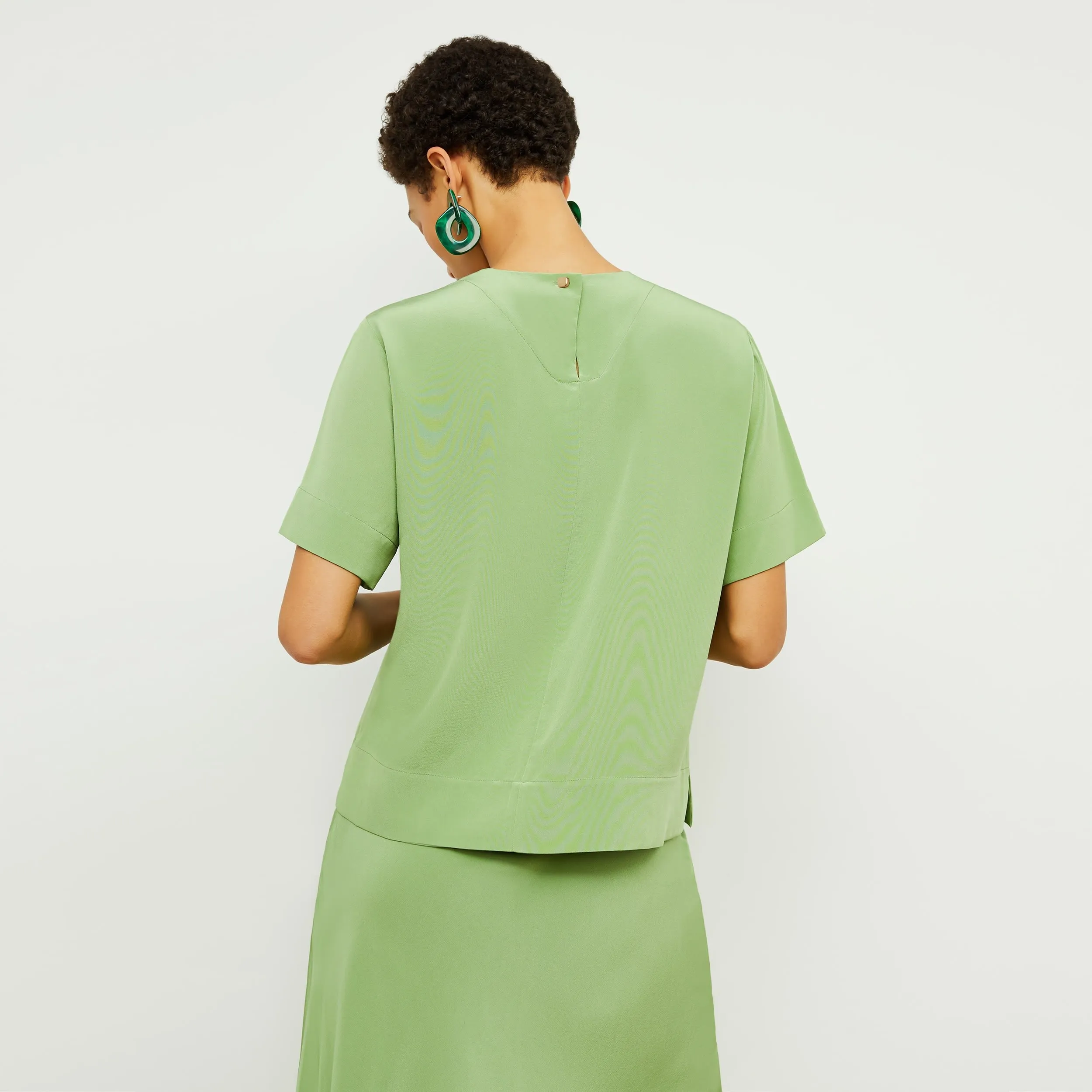 Annika Tee - Washable Silk :: Cactus