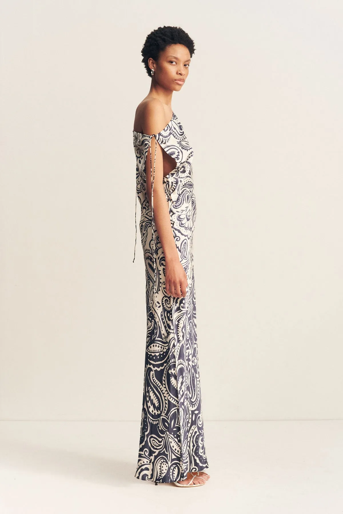 ANTHEA SILK TIE MAXI DRESS