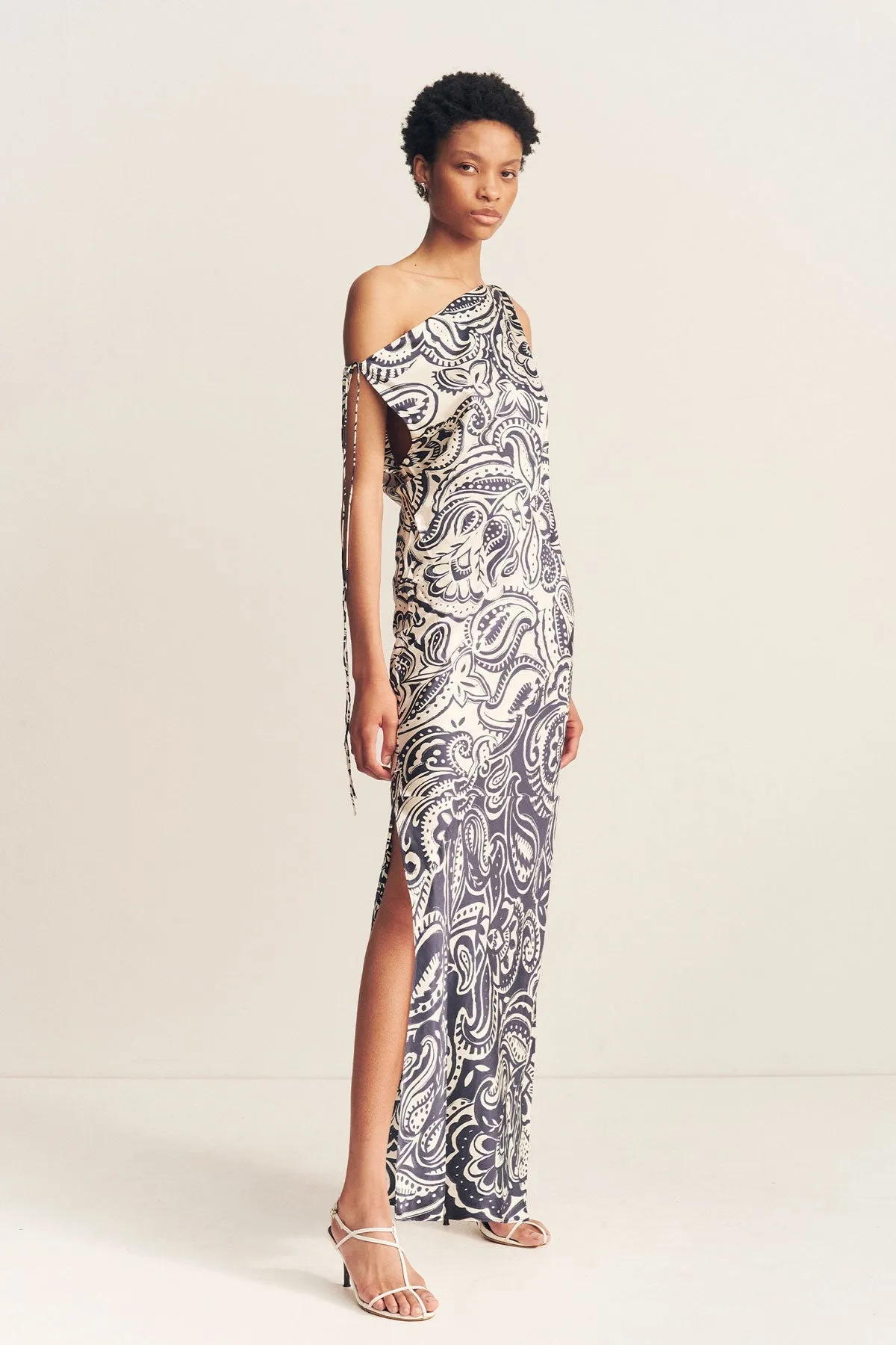 ANTHEA SILK TIE MAXI DRESS