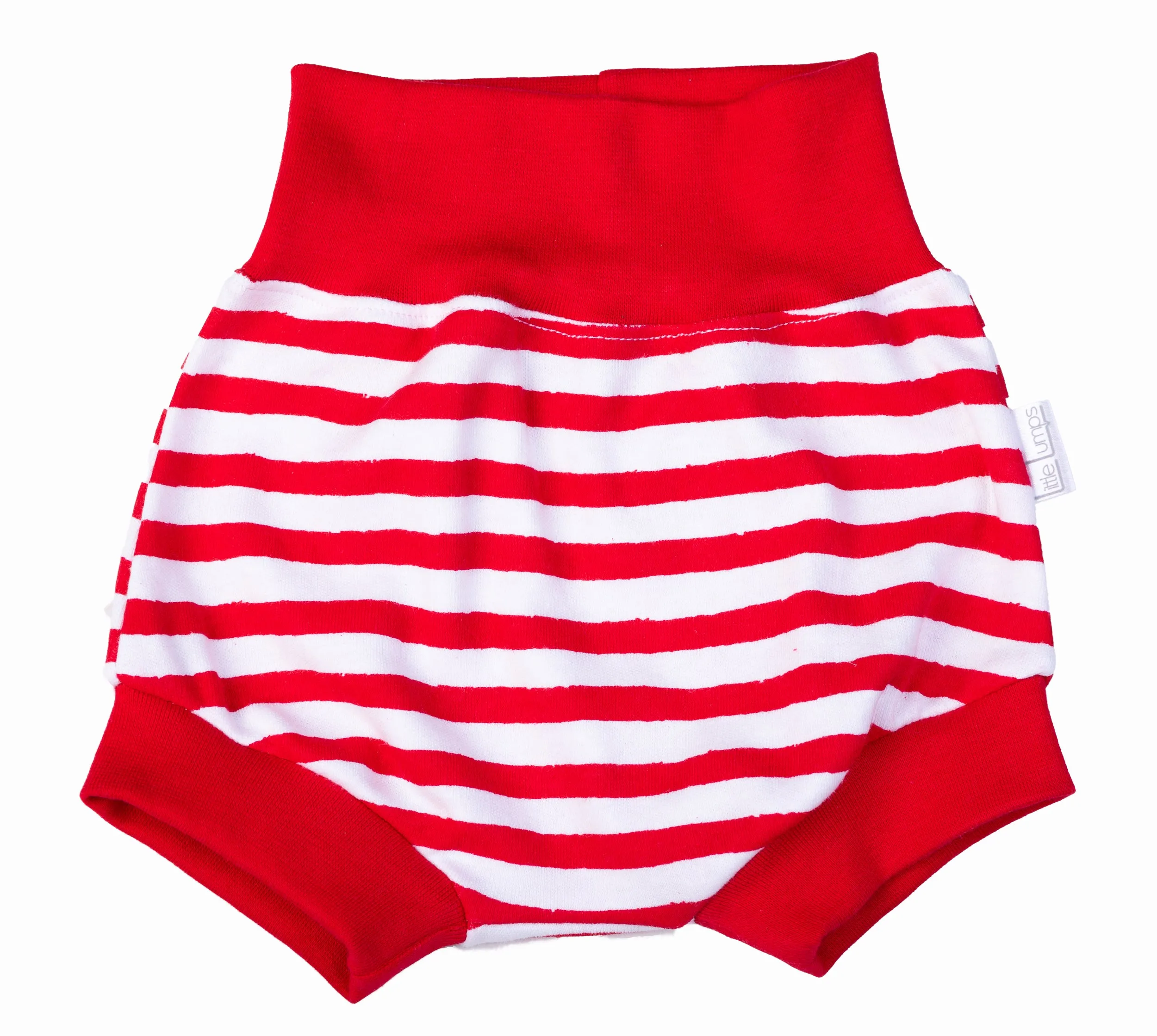 Baby Red Striped Puffy Shorts