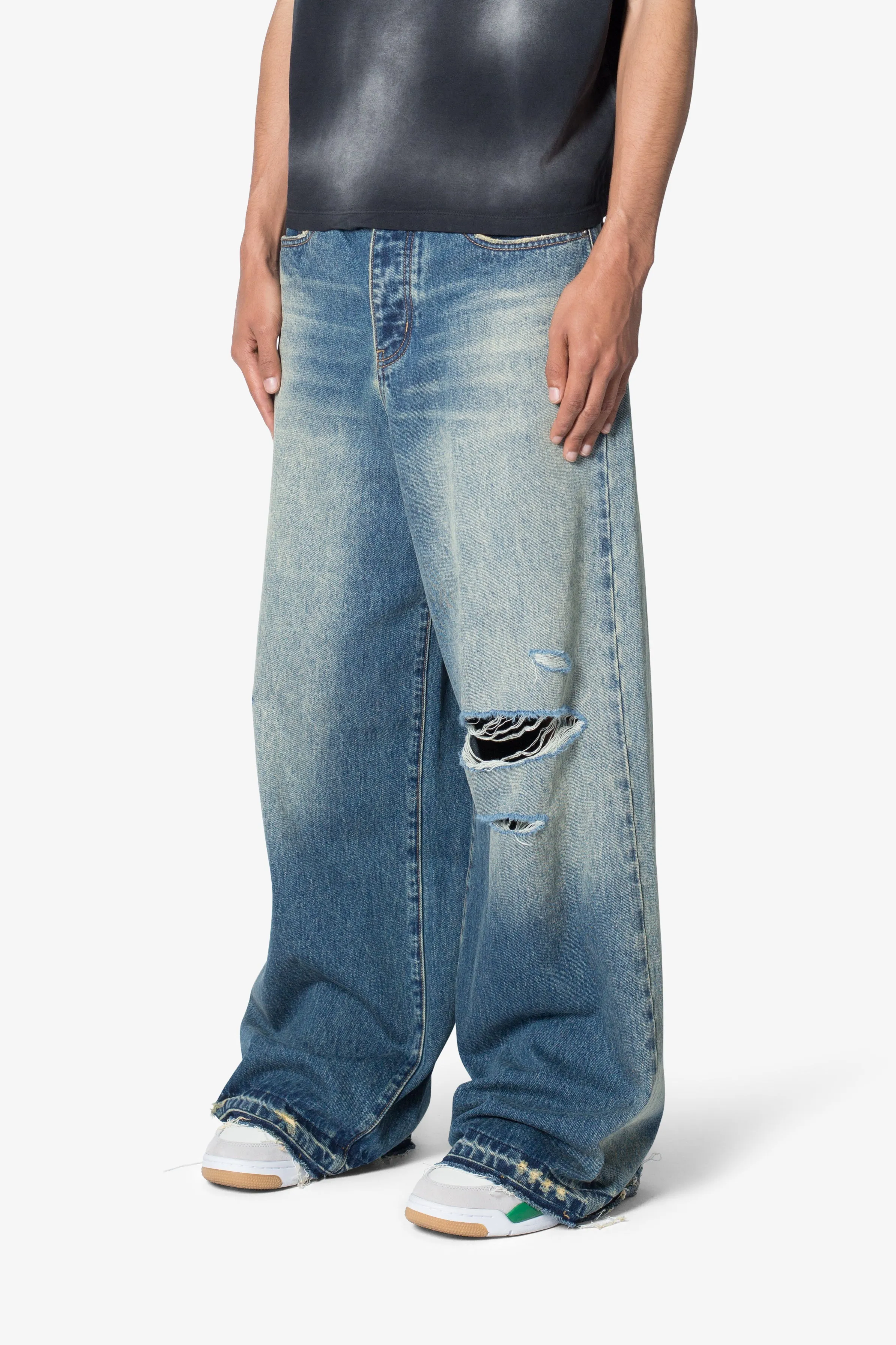 Blue Baggy Rave Denim Jeans