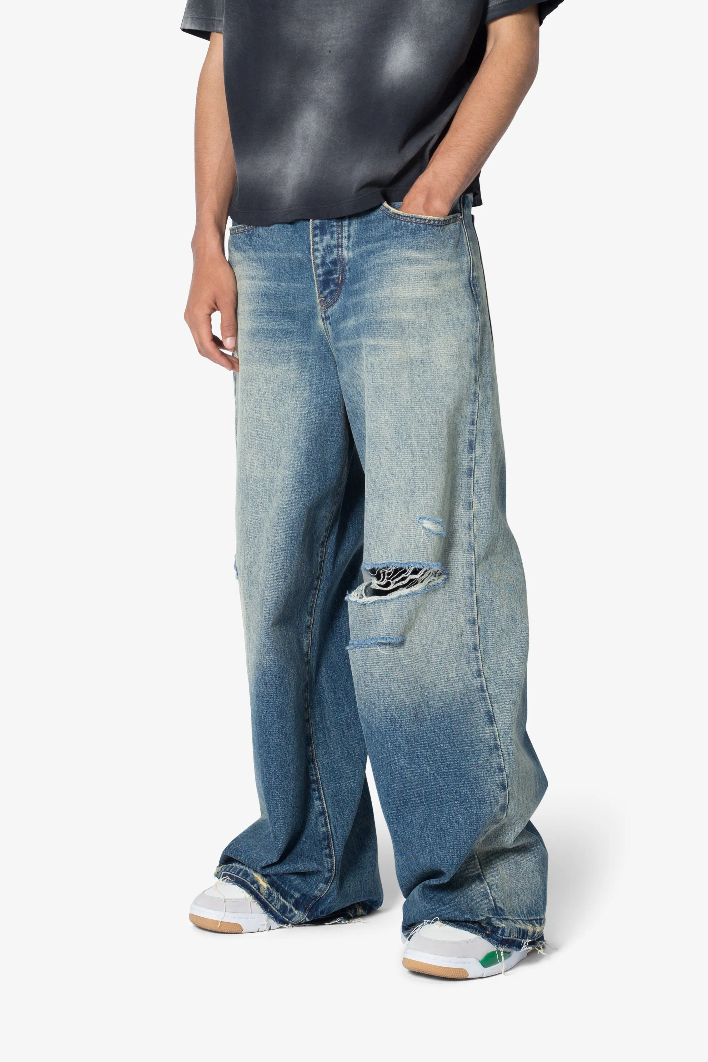 Blue Baggy Rave Denim Jeans