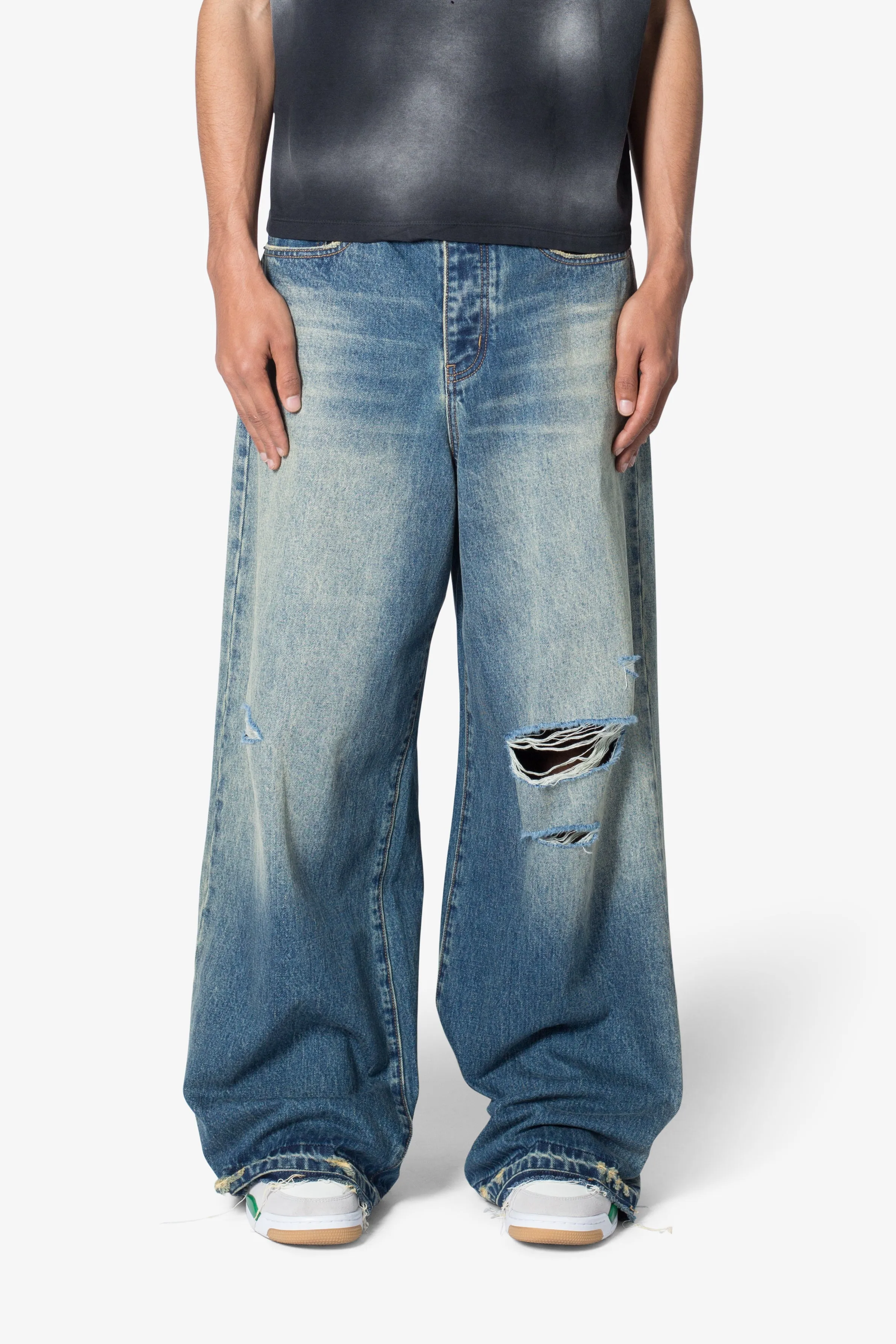 Blue Baggy Rave Denim Jeans