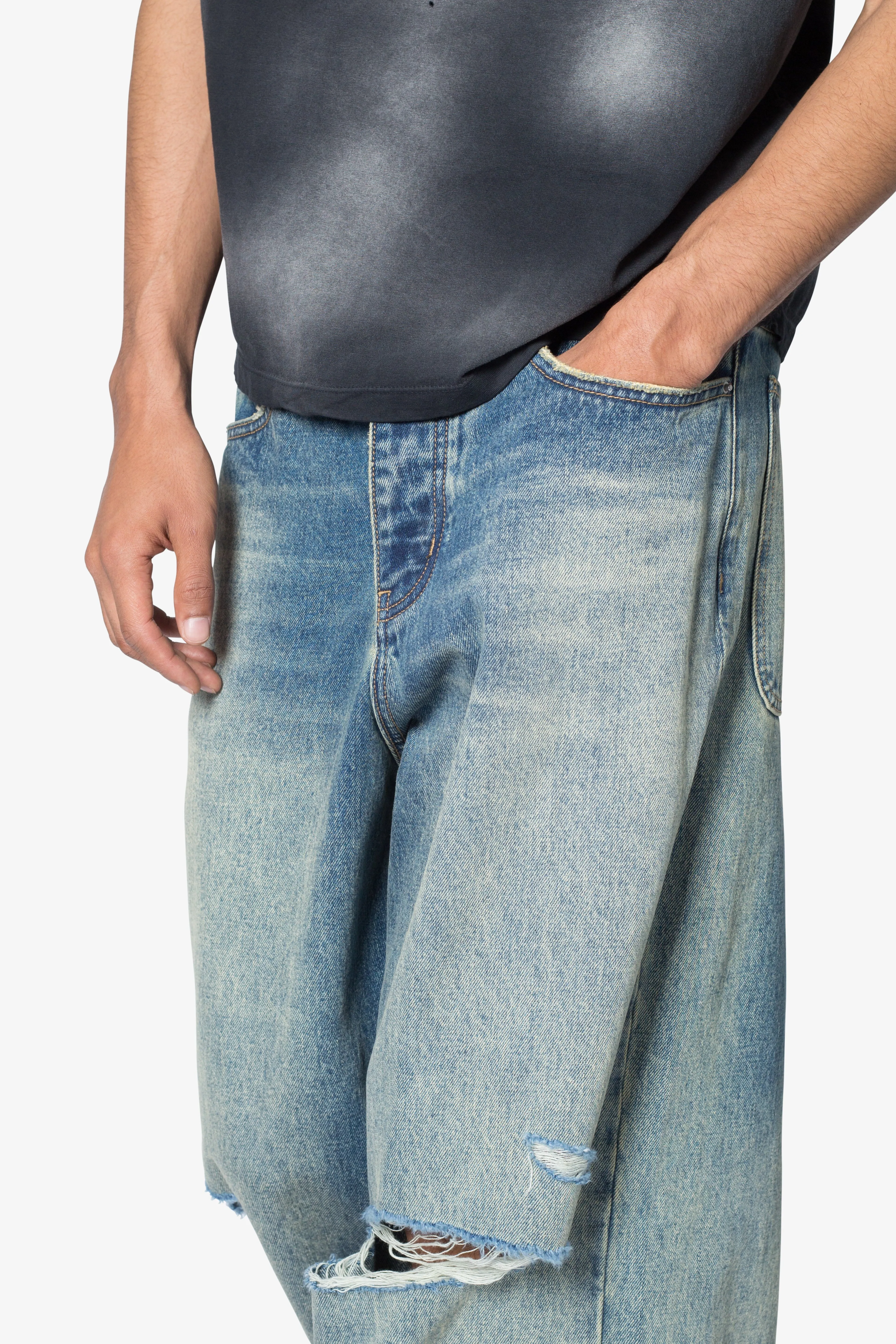 Blue Baggy Rave Denim Jeans