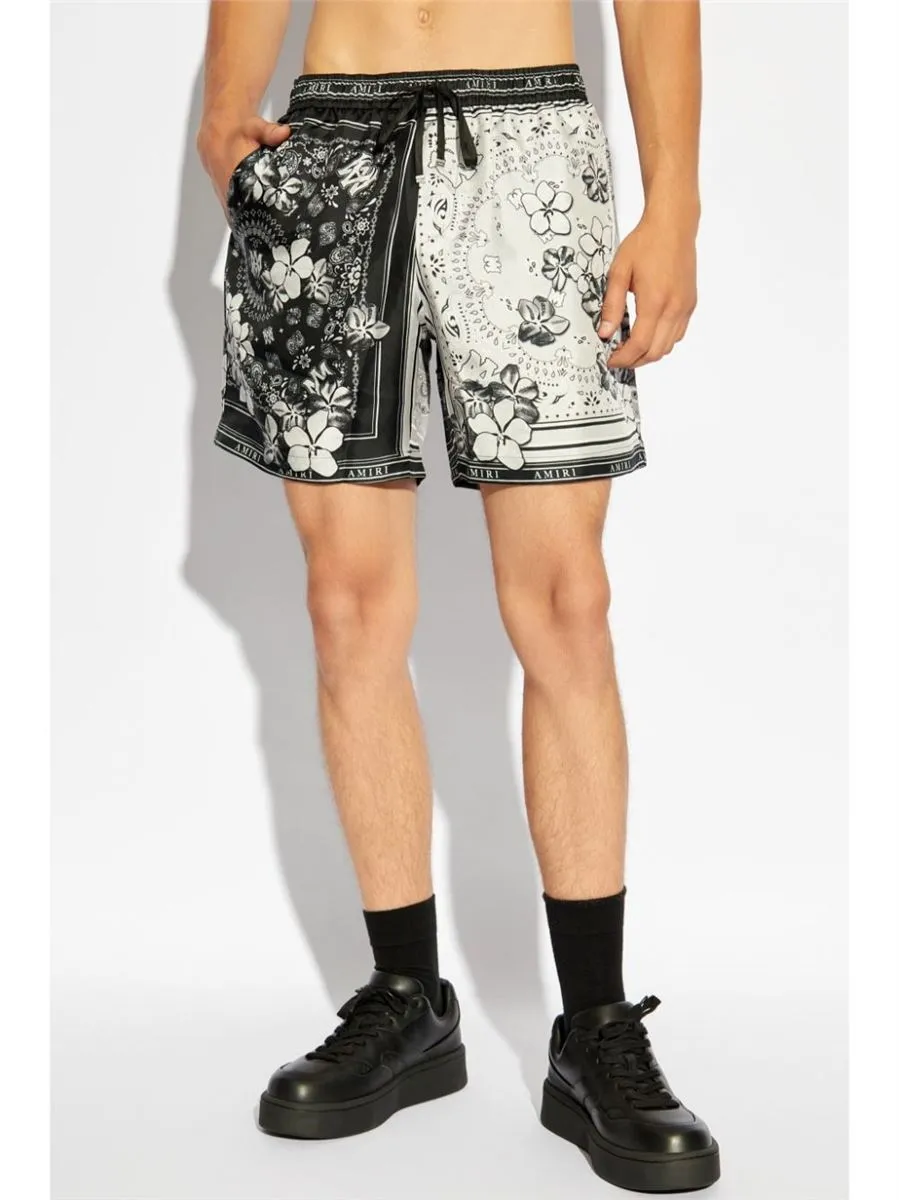 BANDANA FLORAL SILK SHORTS