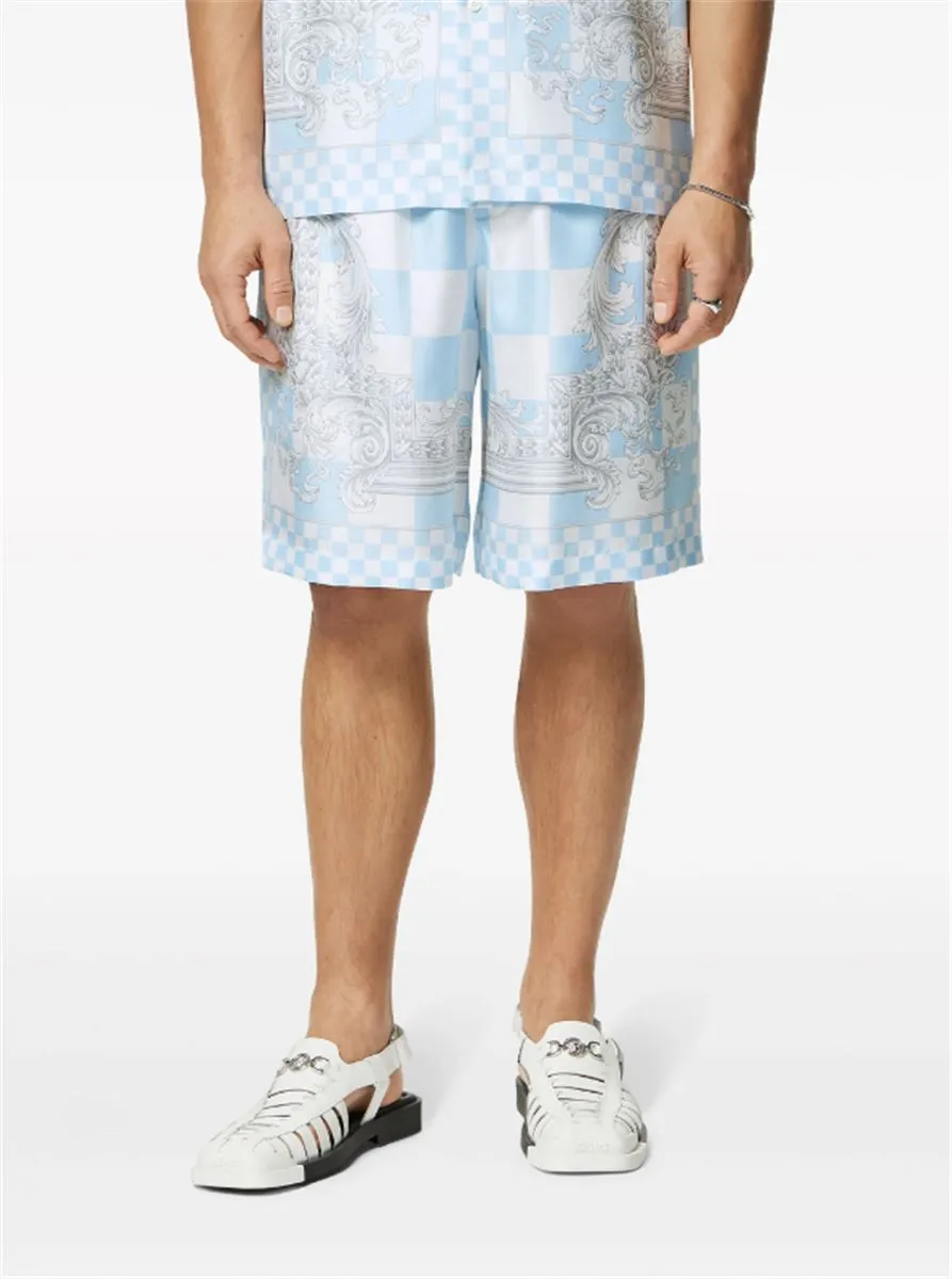 BAROCCO-PRINT SILK SHORTS