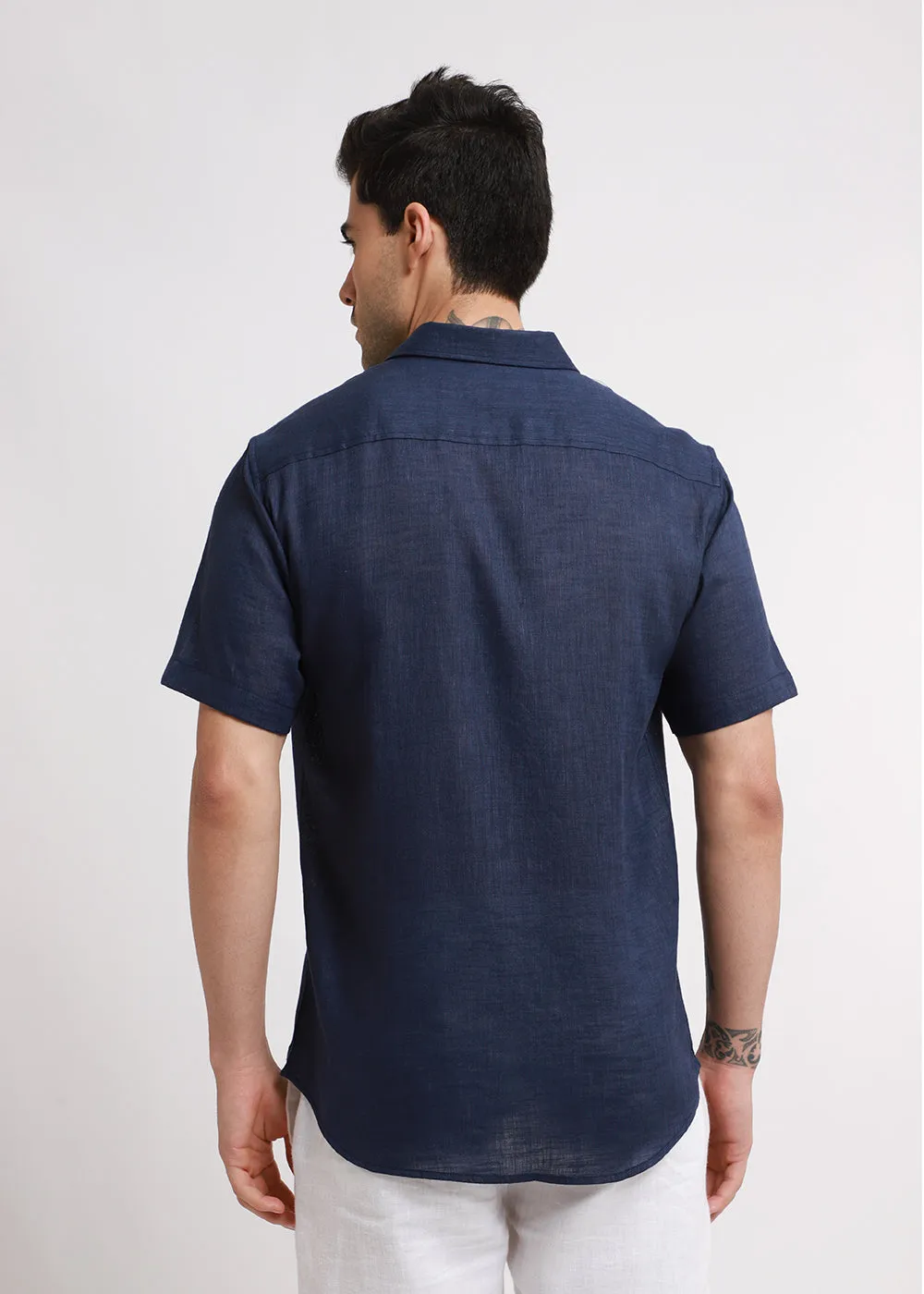 Batiste Dark Blue Linen shirt