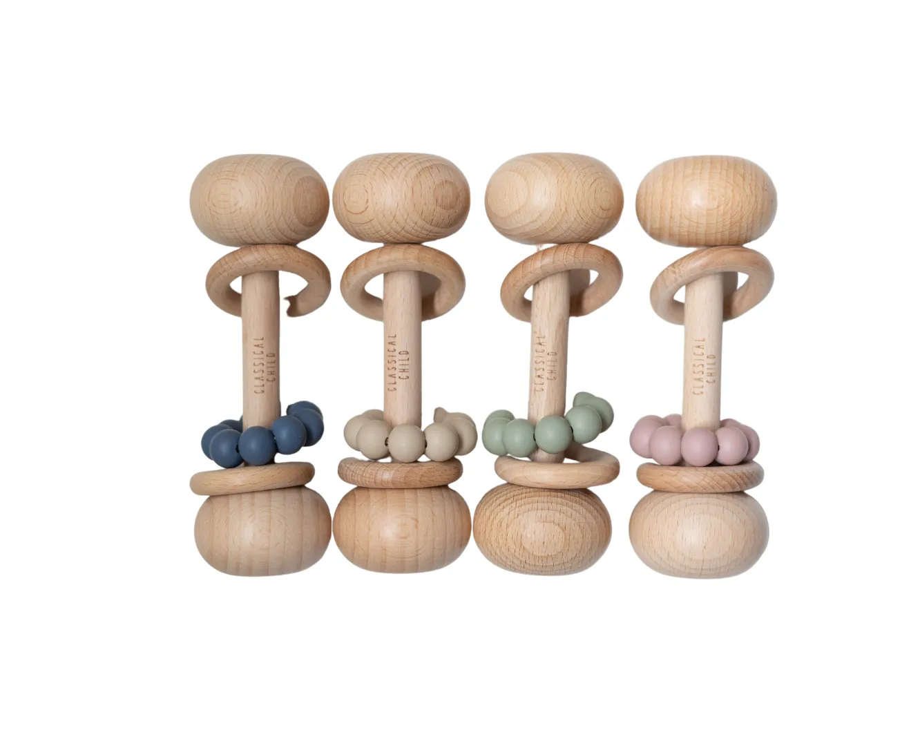 Beech & Silicone Rattle Linen