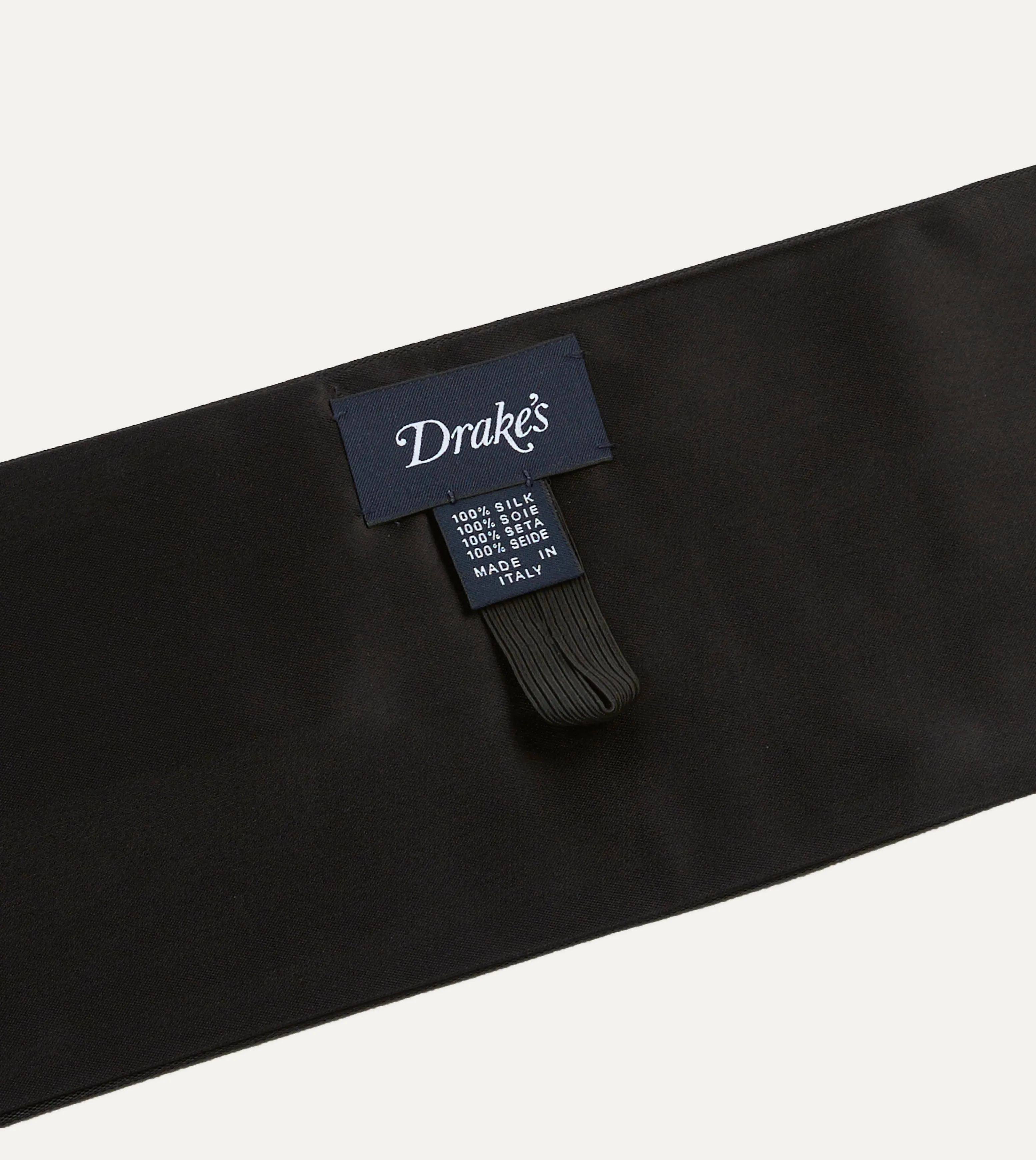 Black Silk Barathea Cummerbund