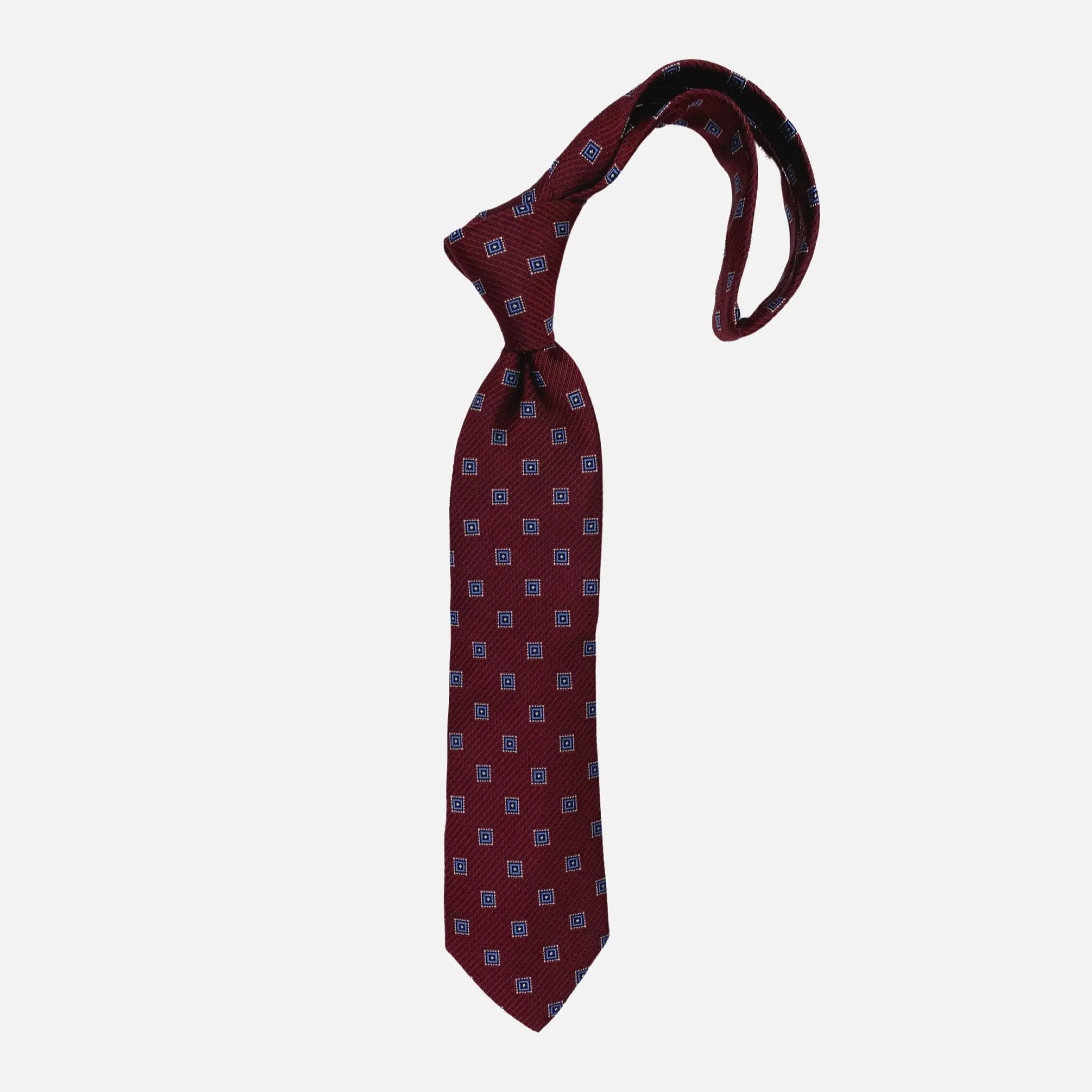 Boulder Trading Co. Burgundy Silk Tie - 100% Silk, Handmade