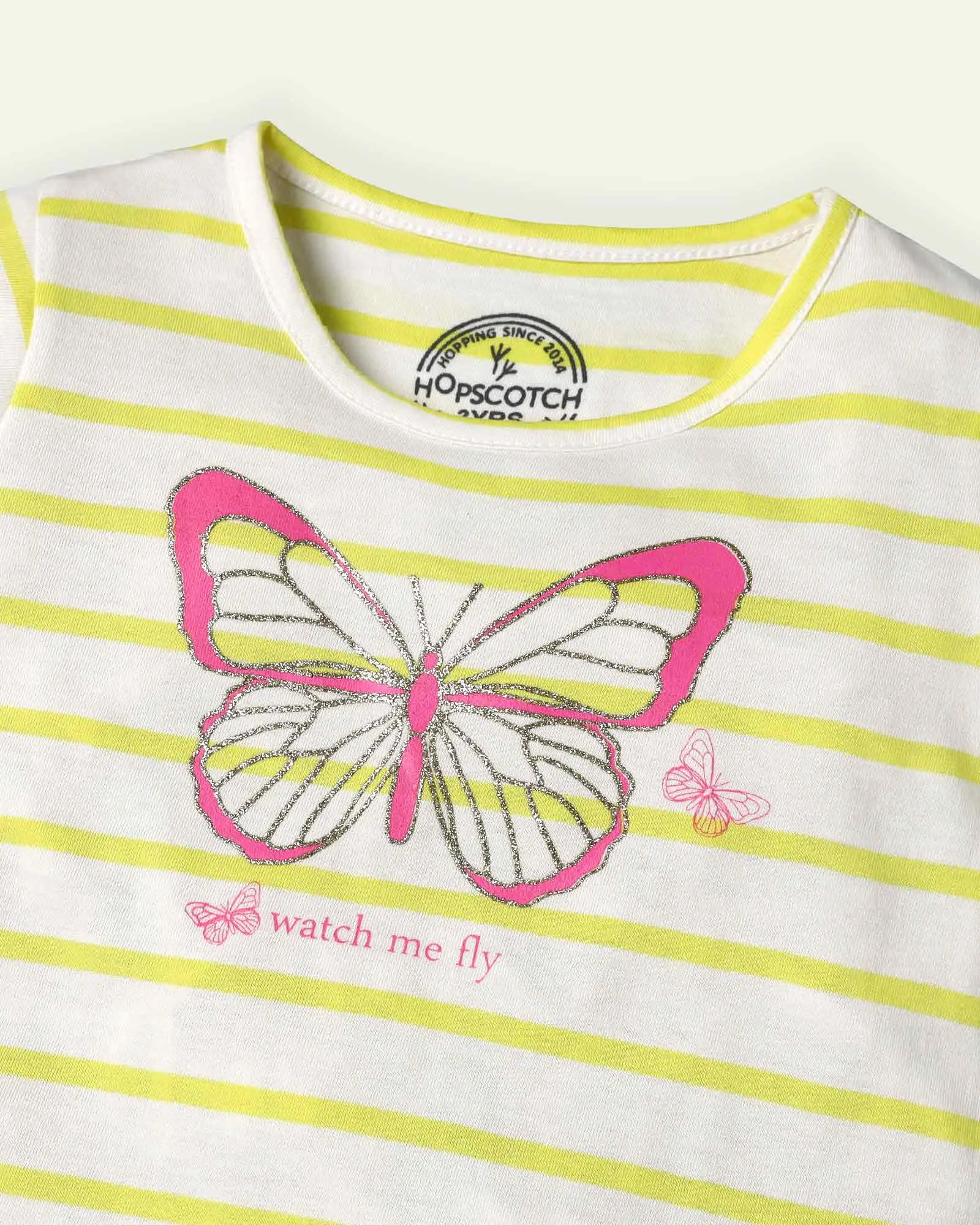 Butterfly Striped T-Shirt