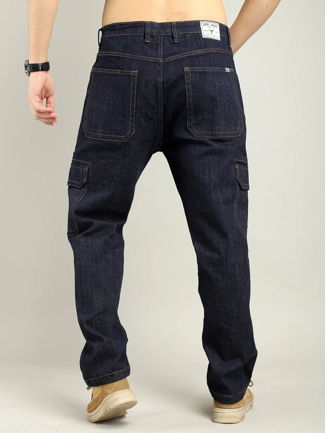 Buzzer Blue Baggy Fit Denim Cargo