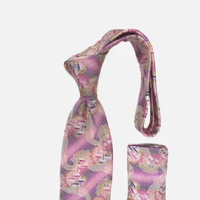 BW203 Pink Steven Land Silk Big Knot Tie and Hanky Set