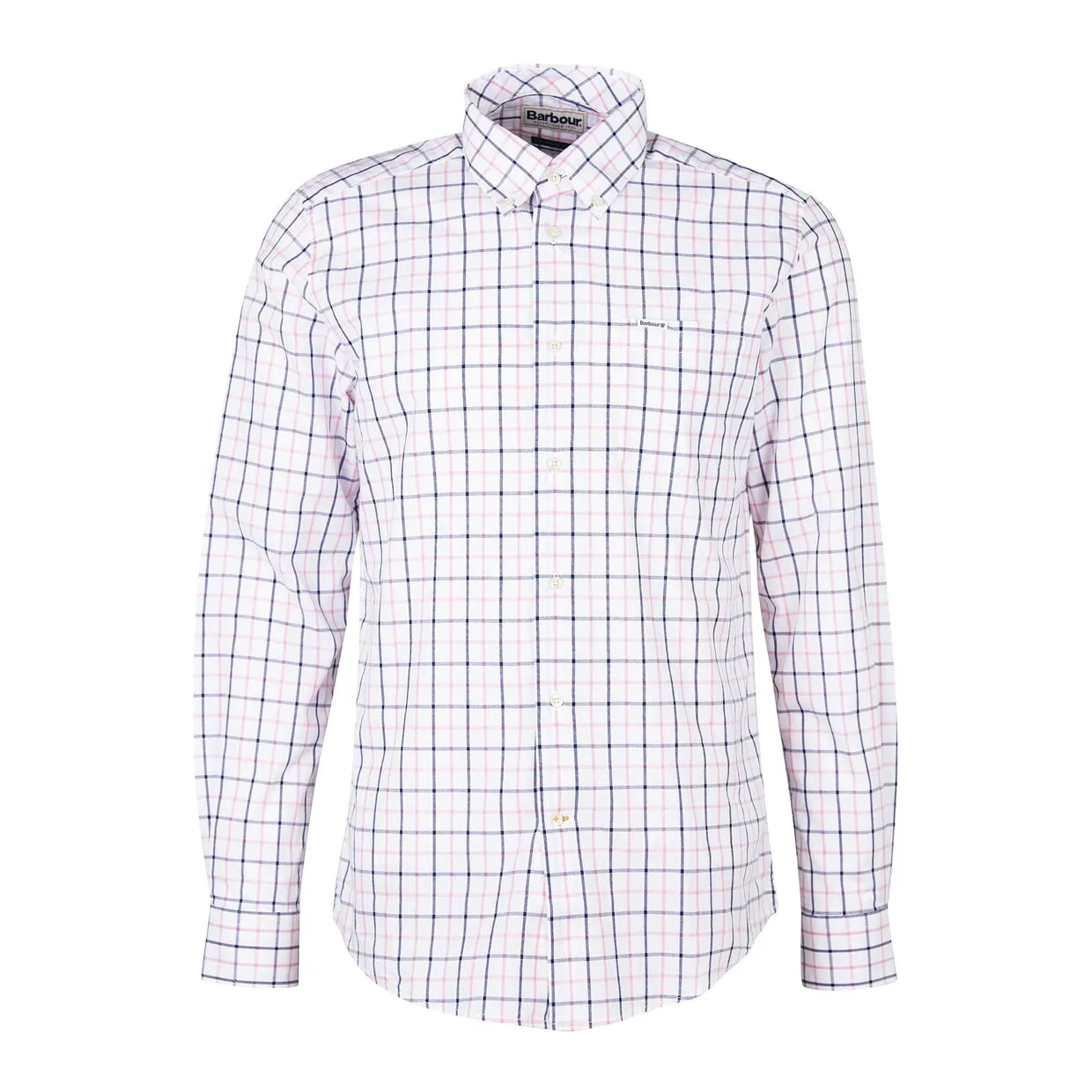 Camicia Barbour Bradwell Tailored Bianco / Blu / Rosa