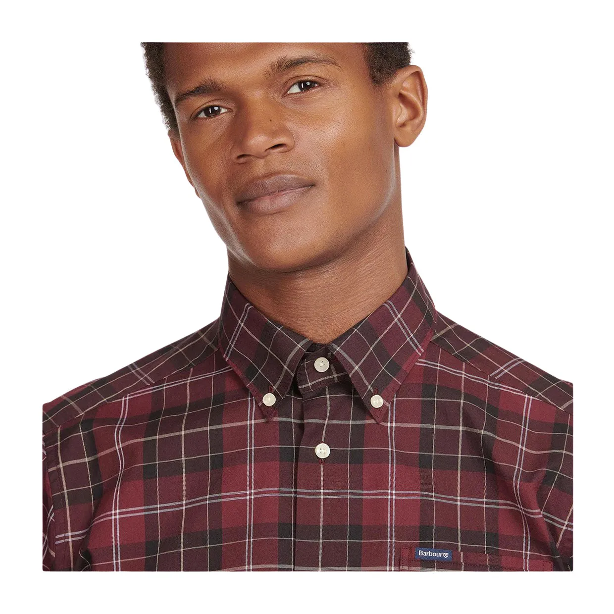 Camicia Barbour Wetheram Tailored Bordeaux Multicolor