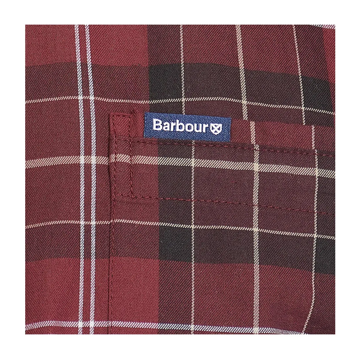 Camicia Barbour Wetheram Tailored Bordeaux Multicolor