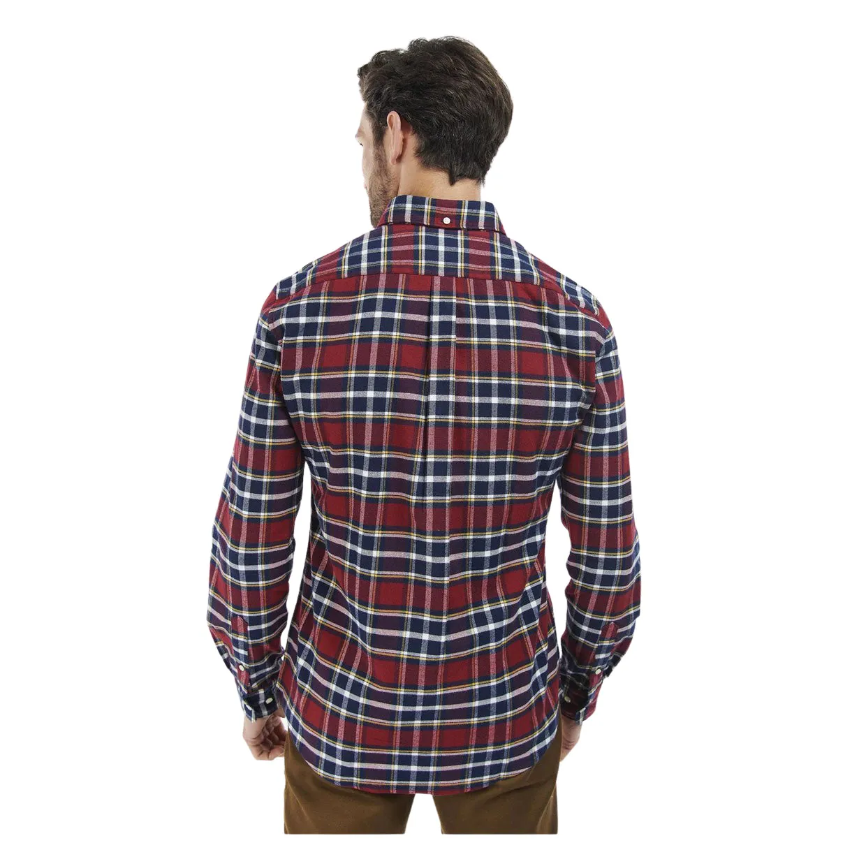 Camicia Uomo Barbour Betsom Tailored Rosso Multicolor