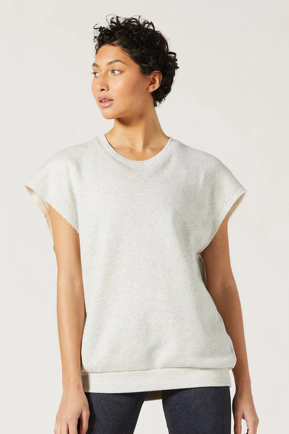 Chelsea Sleeveless Sweatshirt Oatmeal