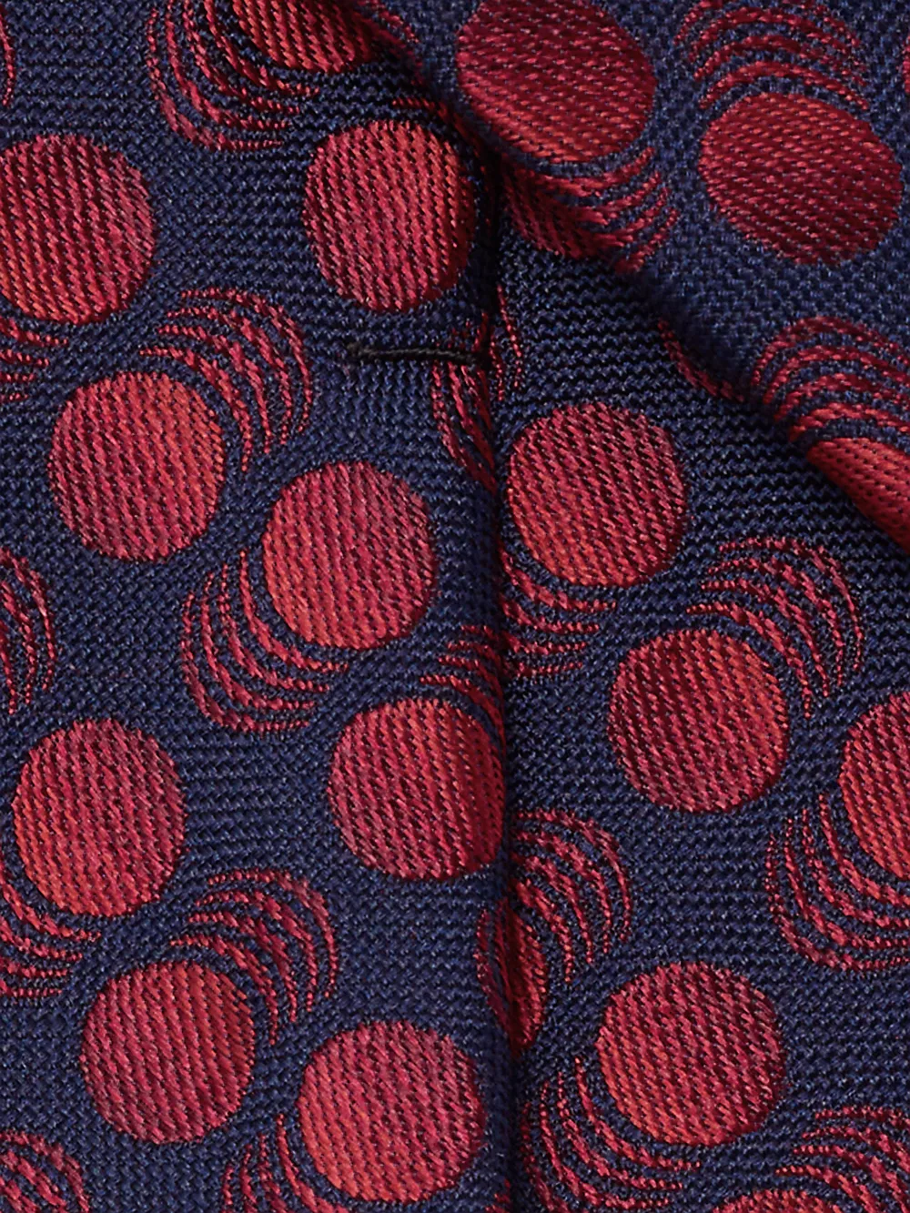 Circles Woven Silk Tie - Red