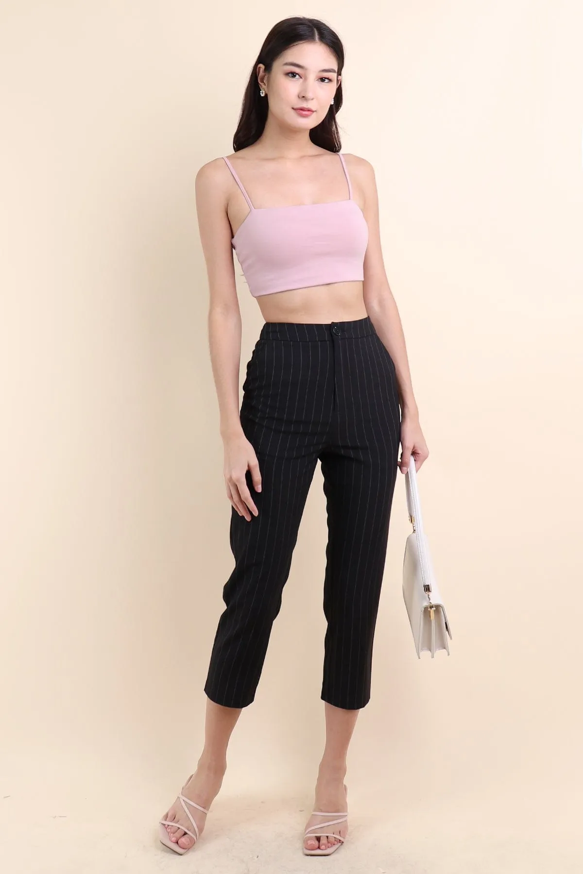 CLEO TAILORED PANTS IN BLACK