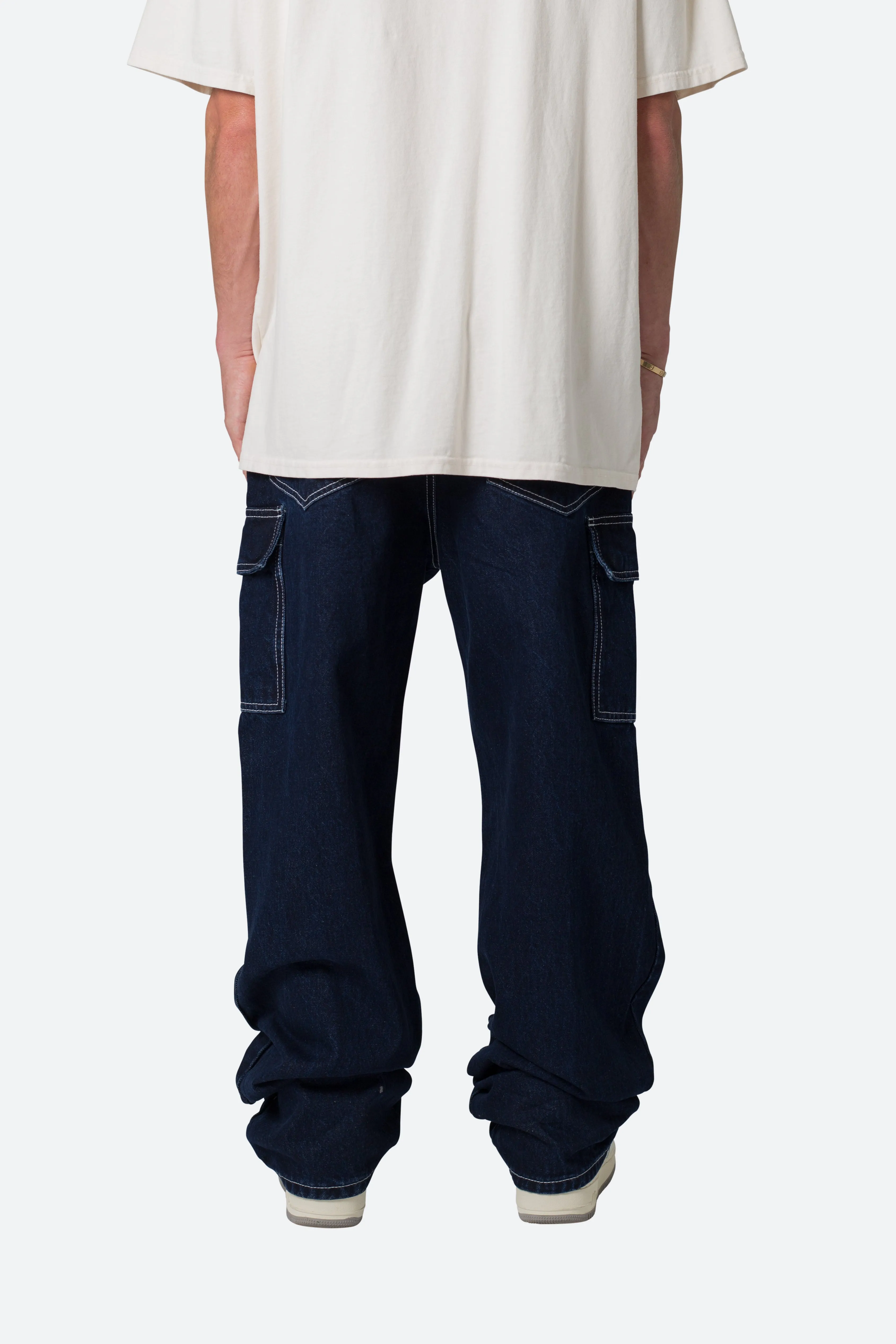 Contrast Ultra Baggy Denim - Blue