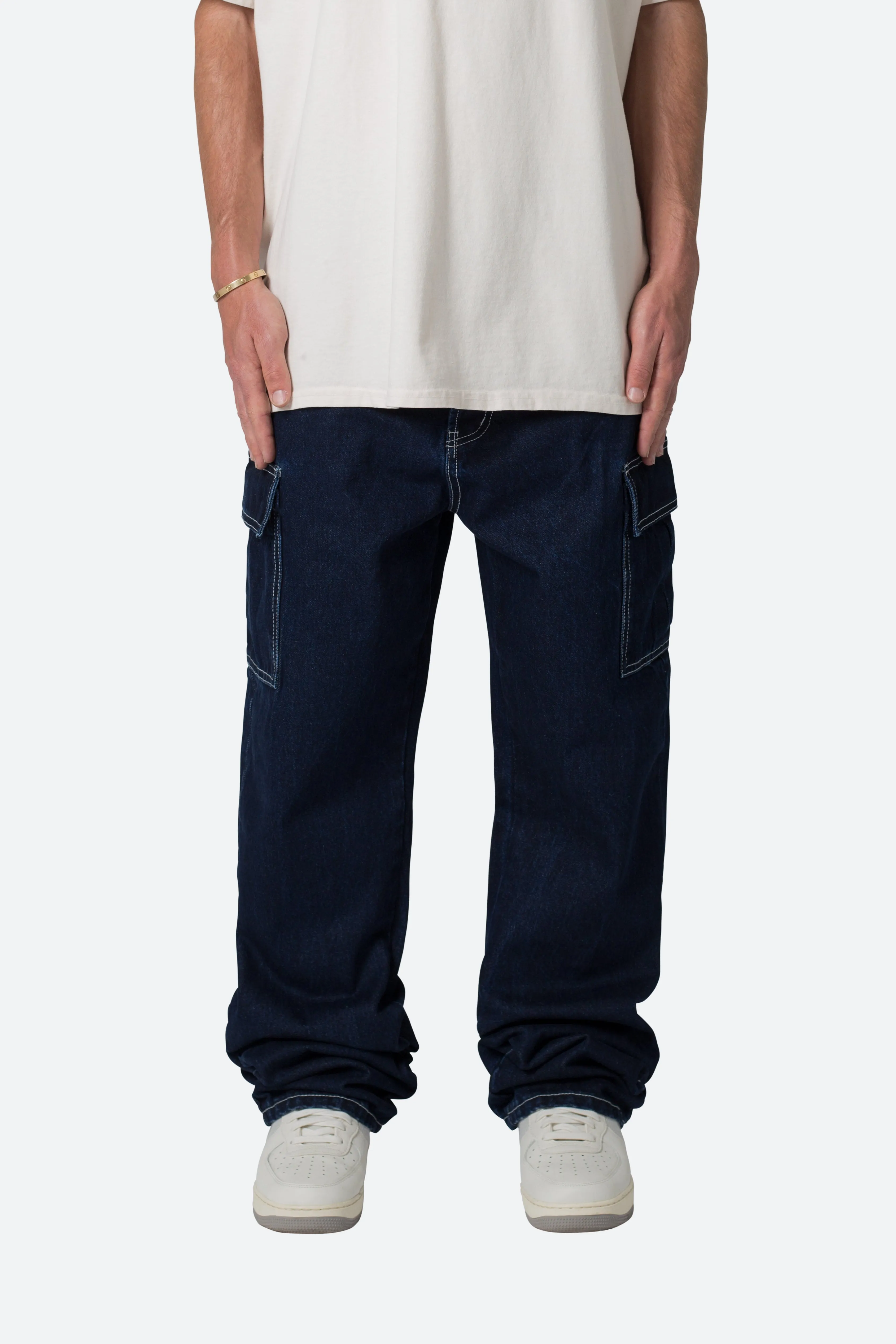 Contrast Ultra Baggy Denim - Blue