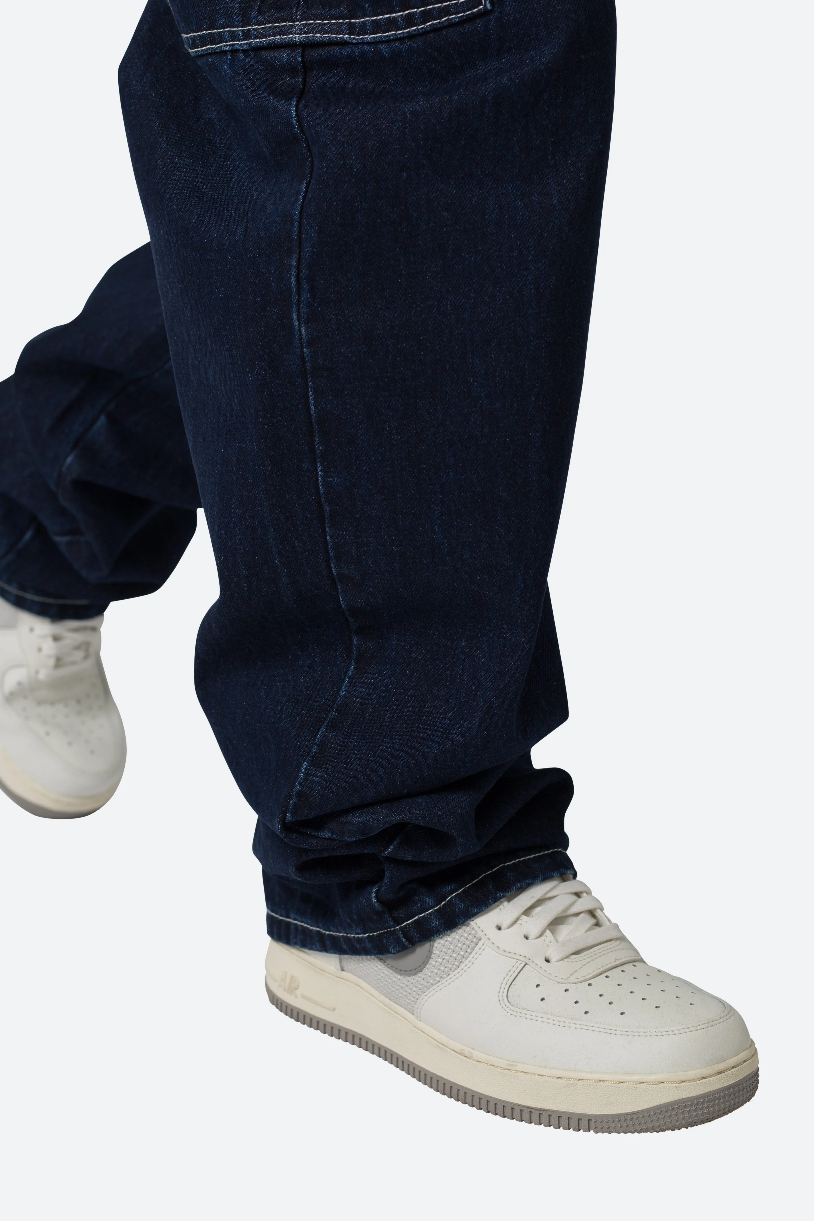 Contrast Ultra Baggy Denim - Blue