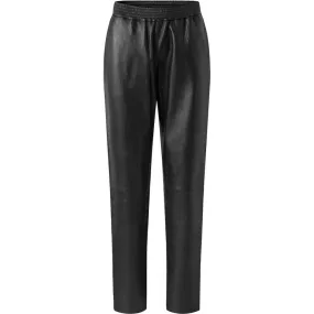 Cool Belle leather baggy pants / 50646 - Black (Nero)