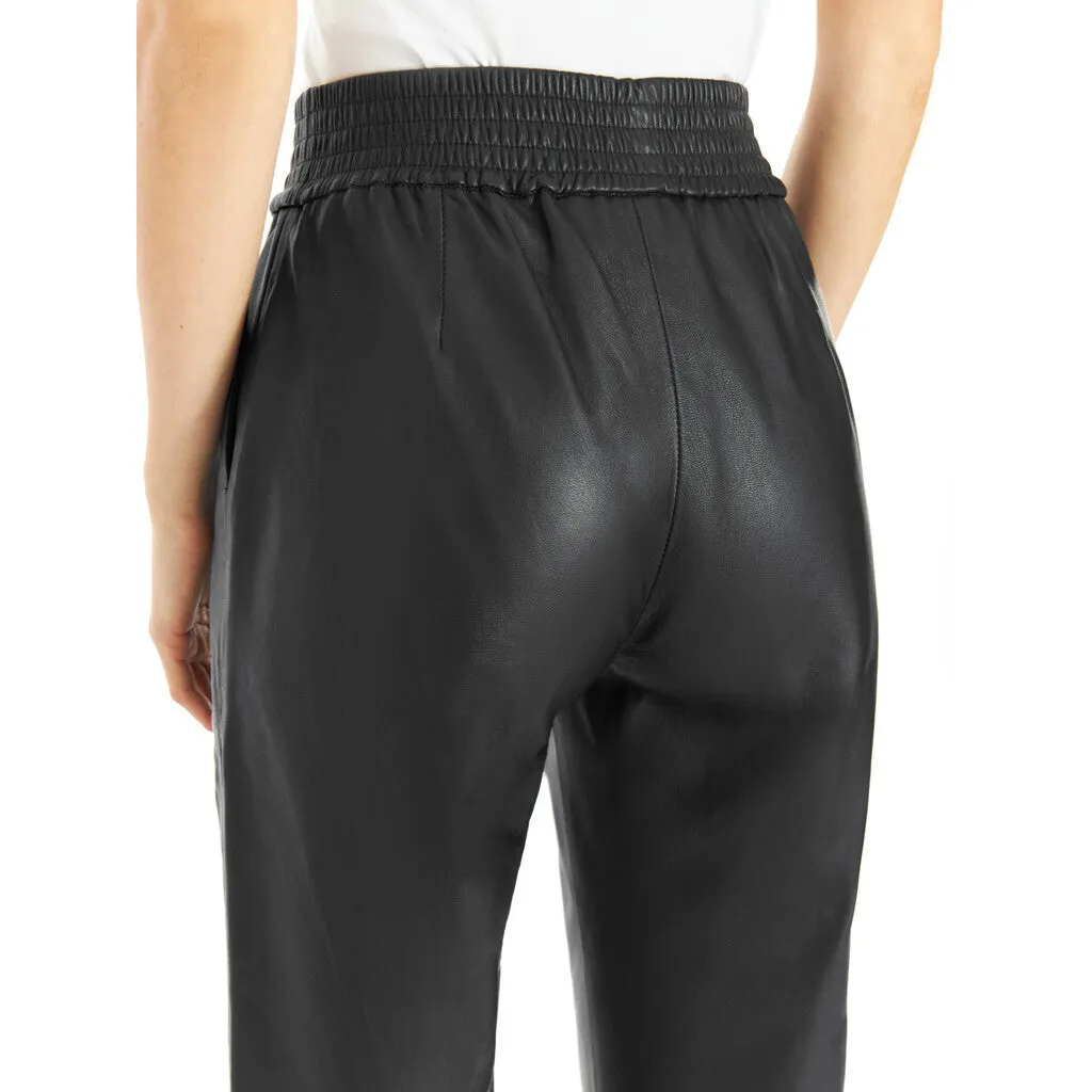 Cool Belle leather baggy pants / 50646 - Black (Nero)