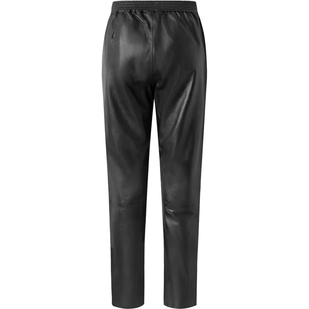 Cool Belle leather baggy pants / 50646 - Black (Nero)