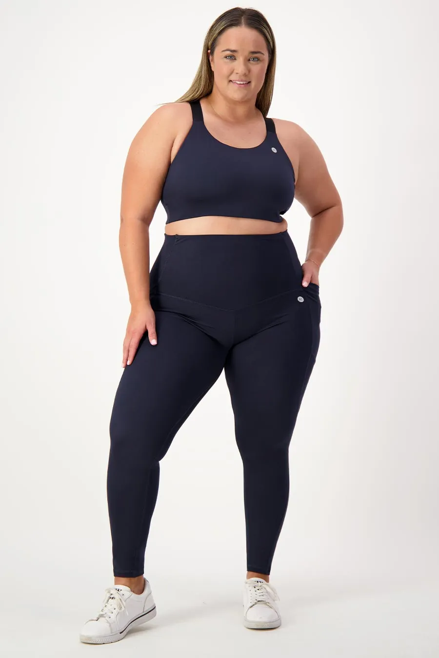 Core Pocket High Waisted Full Length Tight - Navy