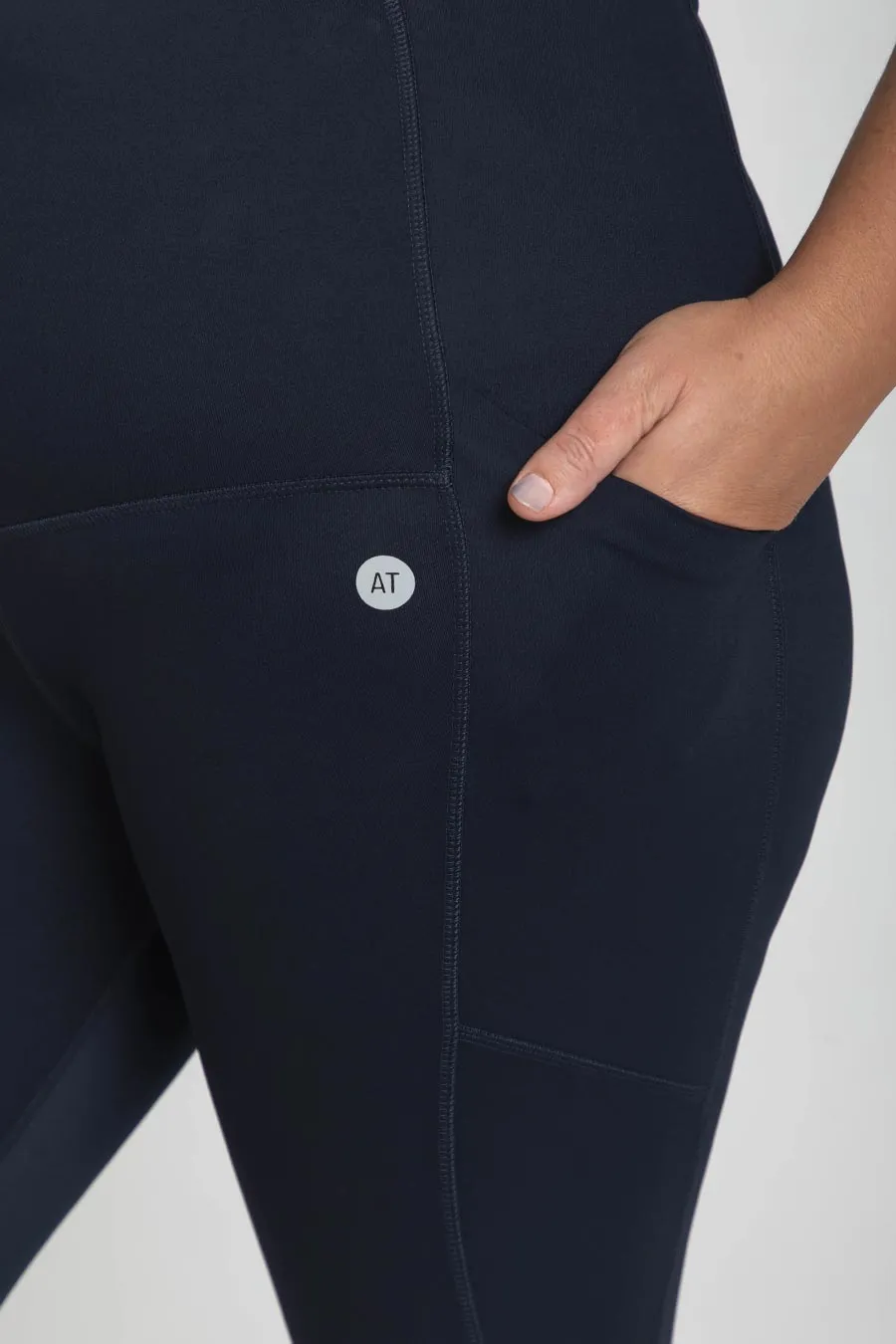 Core Pocket High Waisted Full Length Tight - Navy