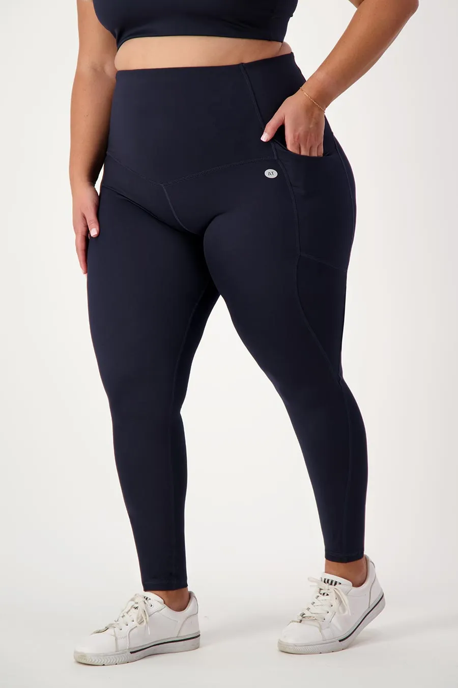 Core Pocket High Waisted Full Length Tight - Navy