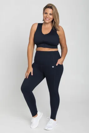 Core Pocket High Waisted Full Length Tight - Navy