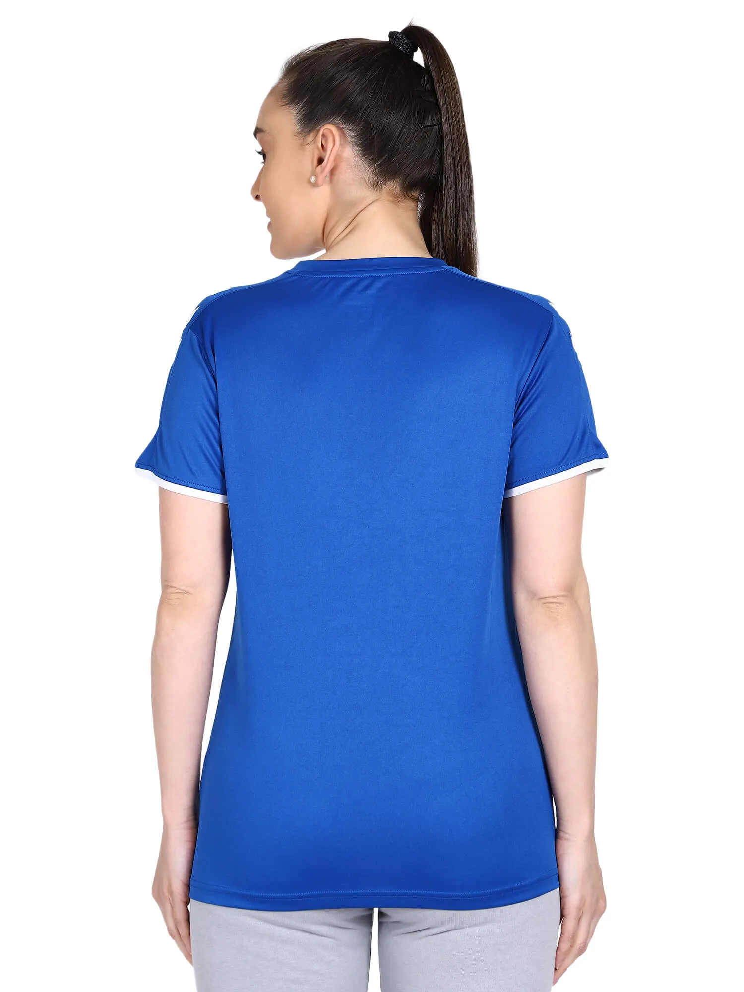 Core Women Polyester Navy Blue T-Shirt