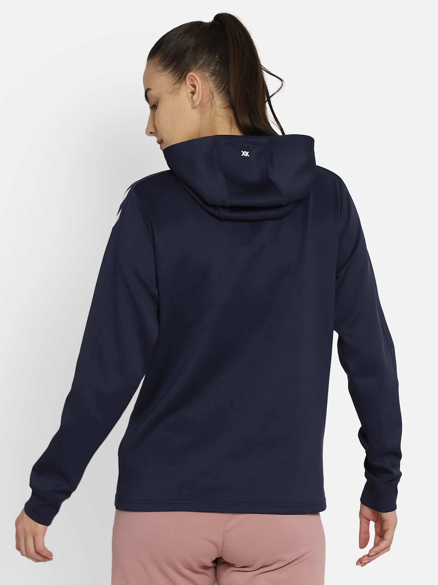 Core Xk Women Polyester Blue Hoodie