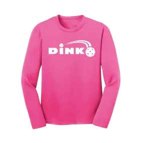 Dink Pickleball | Youth Long Sleeve Athletic Shirt | 100% Polyester