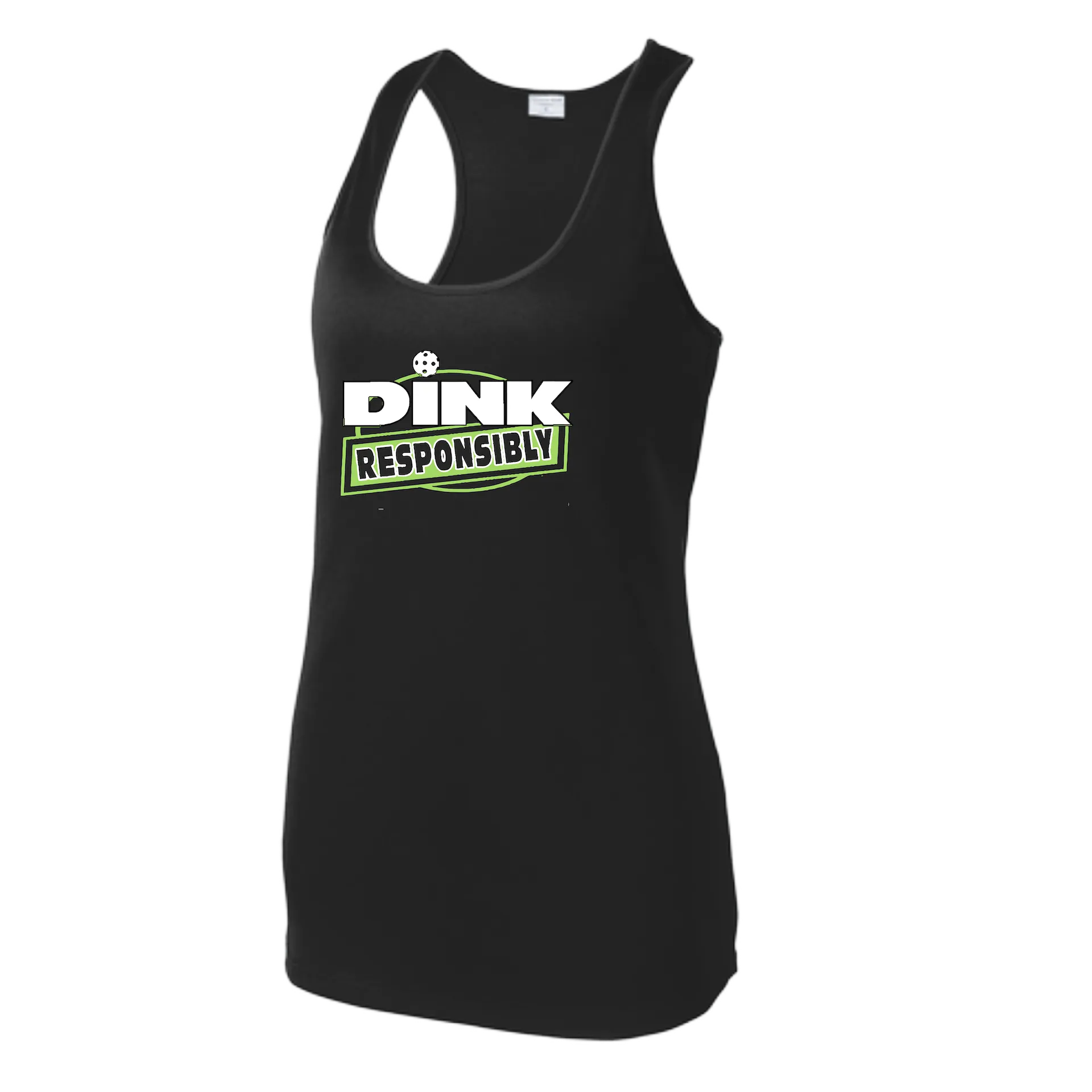 Dink Responsibly | Women’s Racerback Tank | 100% Polyester