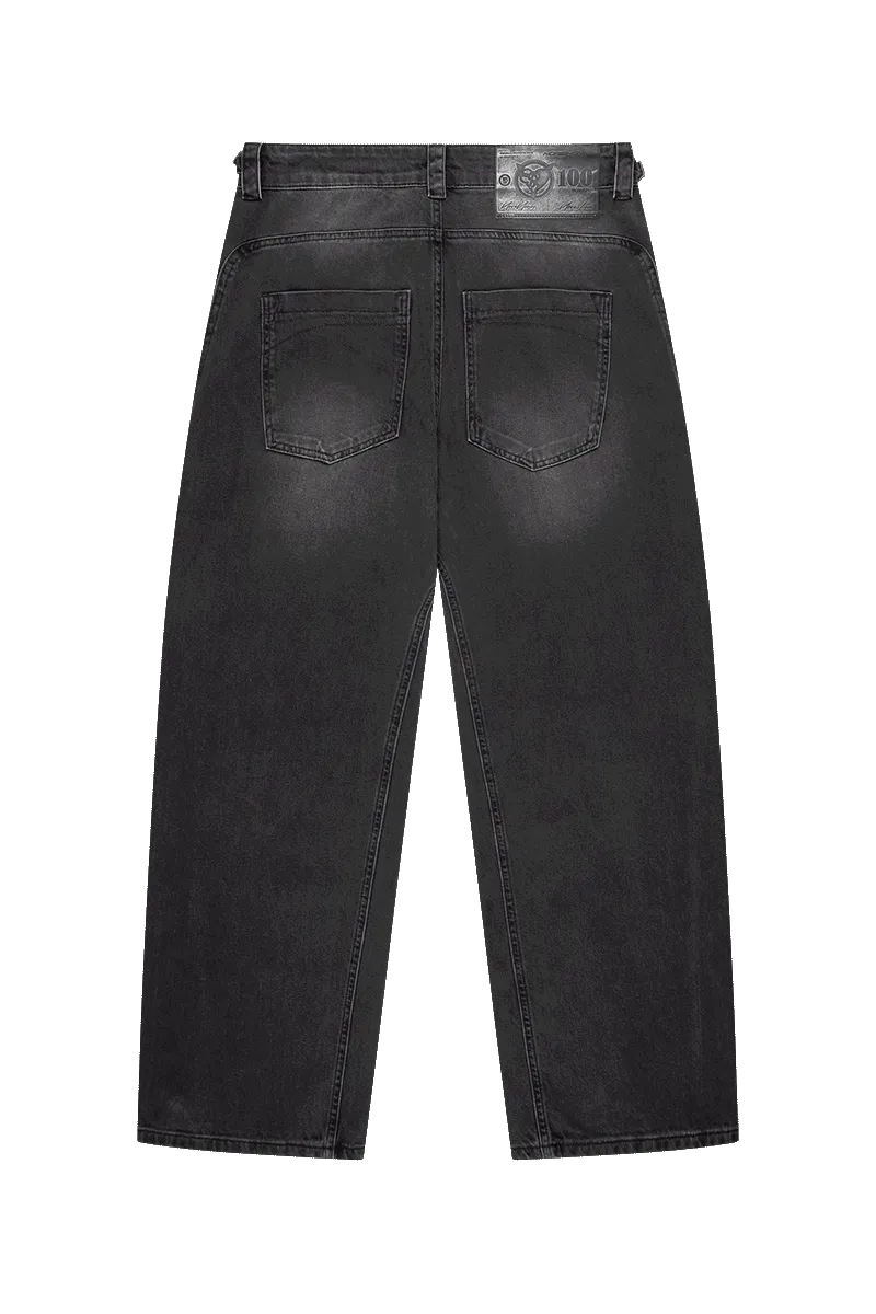 DISTINCTIVE BAGGY DENIM BLACK WASHED