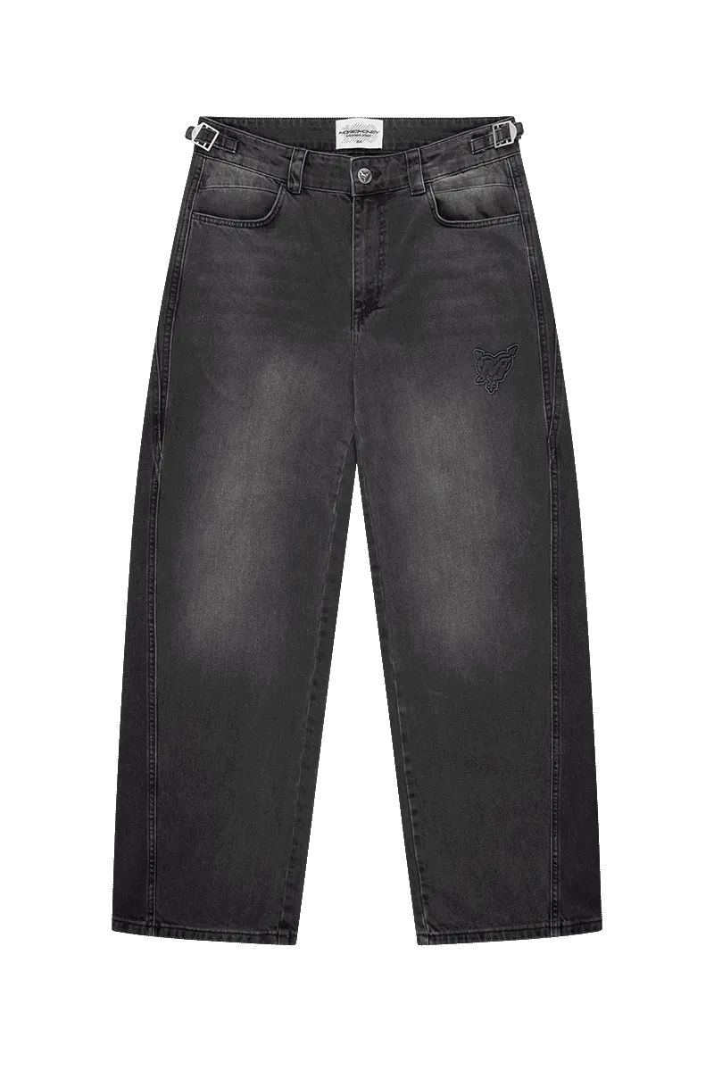 DISTINCTIVE BAGGY DENIM BLACK WASHED